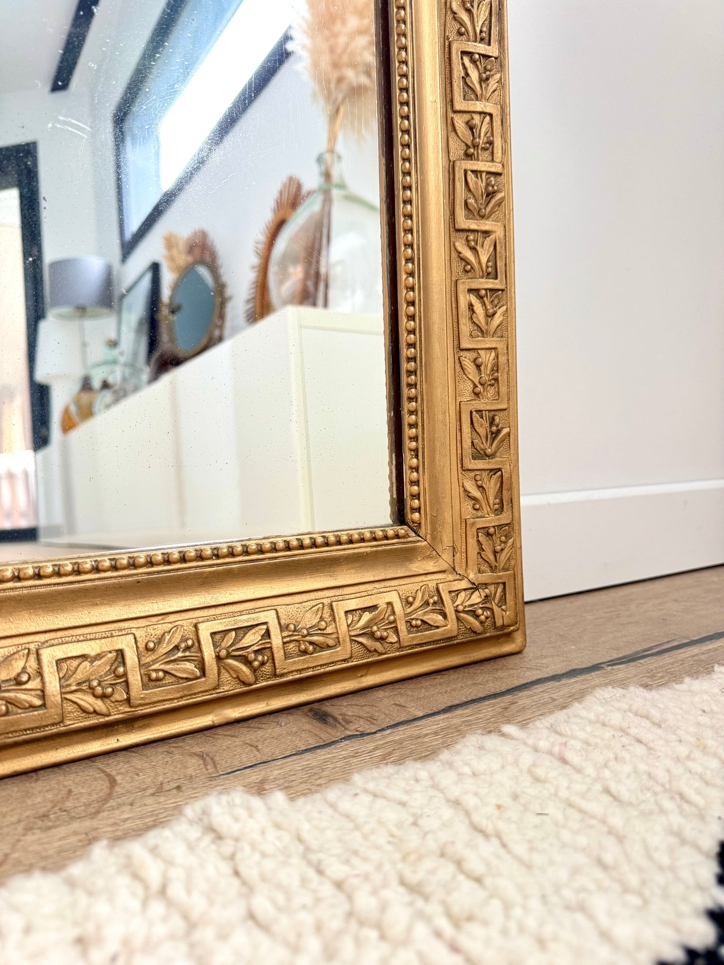 Miroir ancien doré Louis Philippe