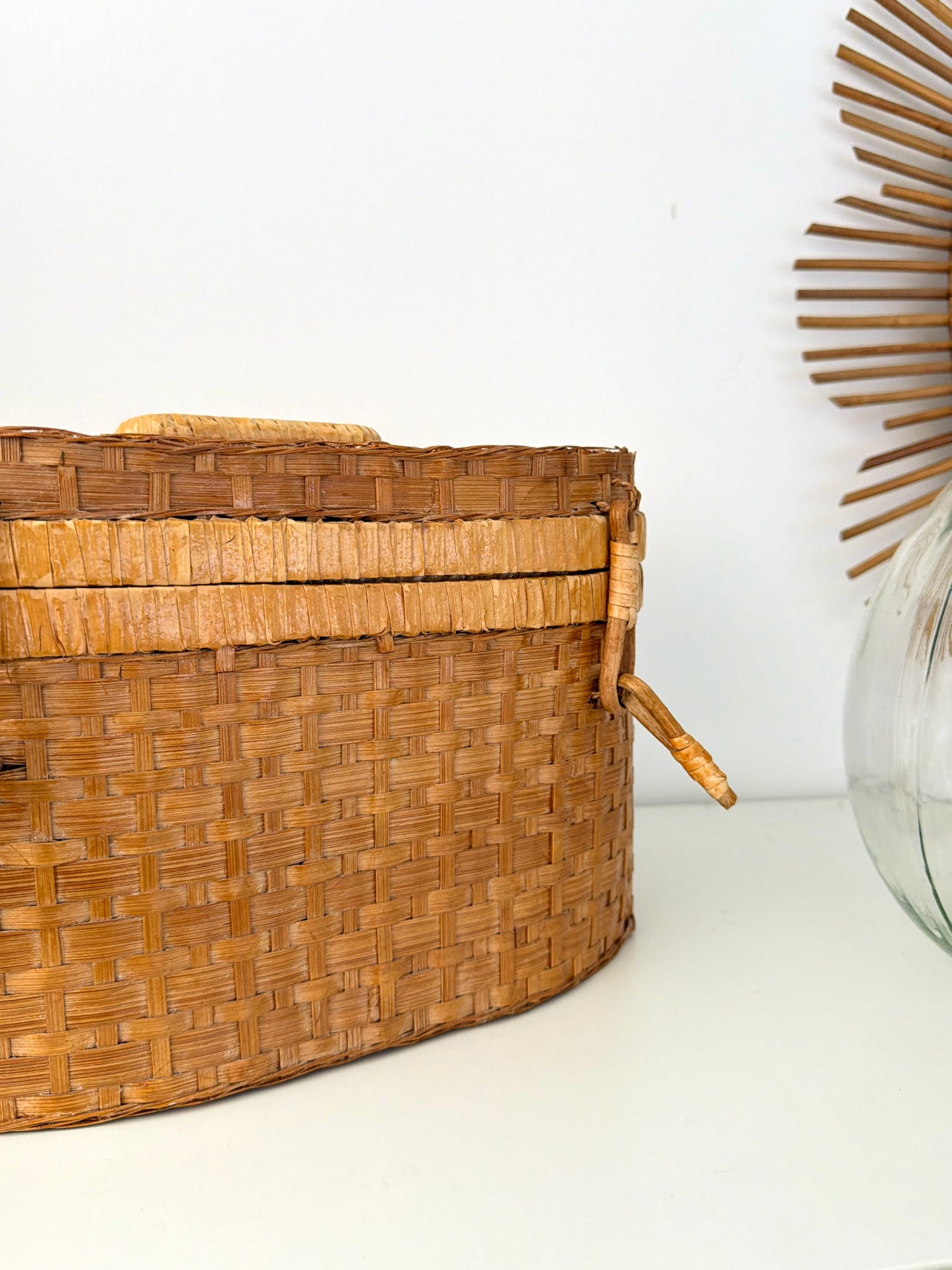 Panière de rangement en matière naturelle