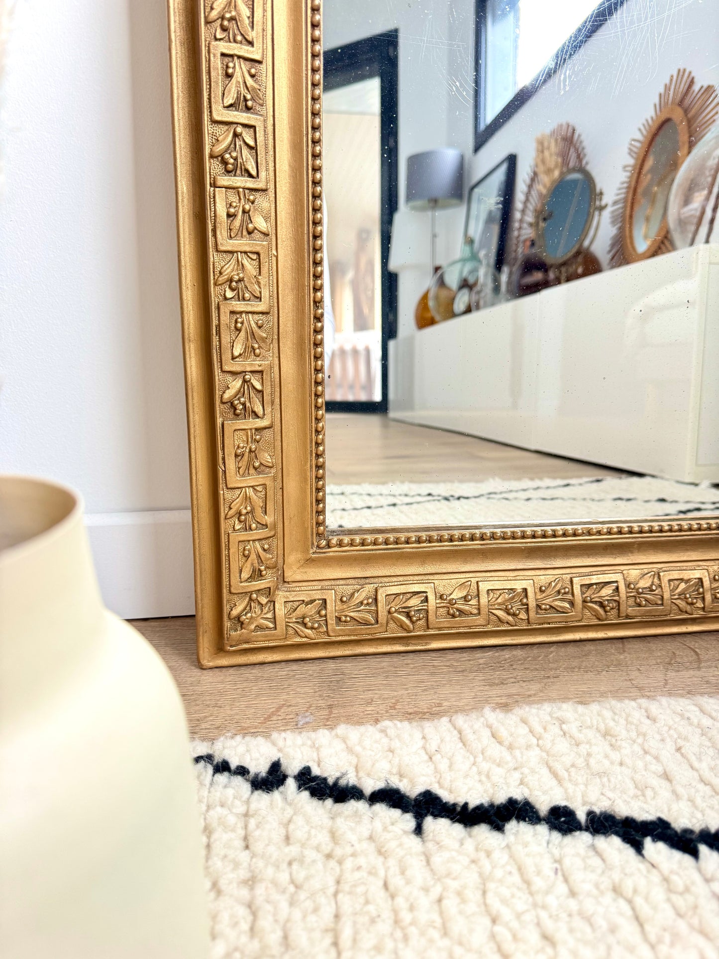 Miroir ancien doré Louis Philippe