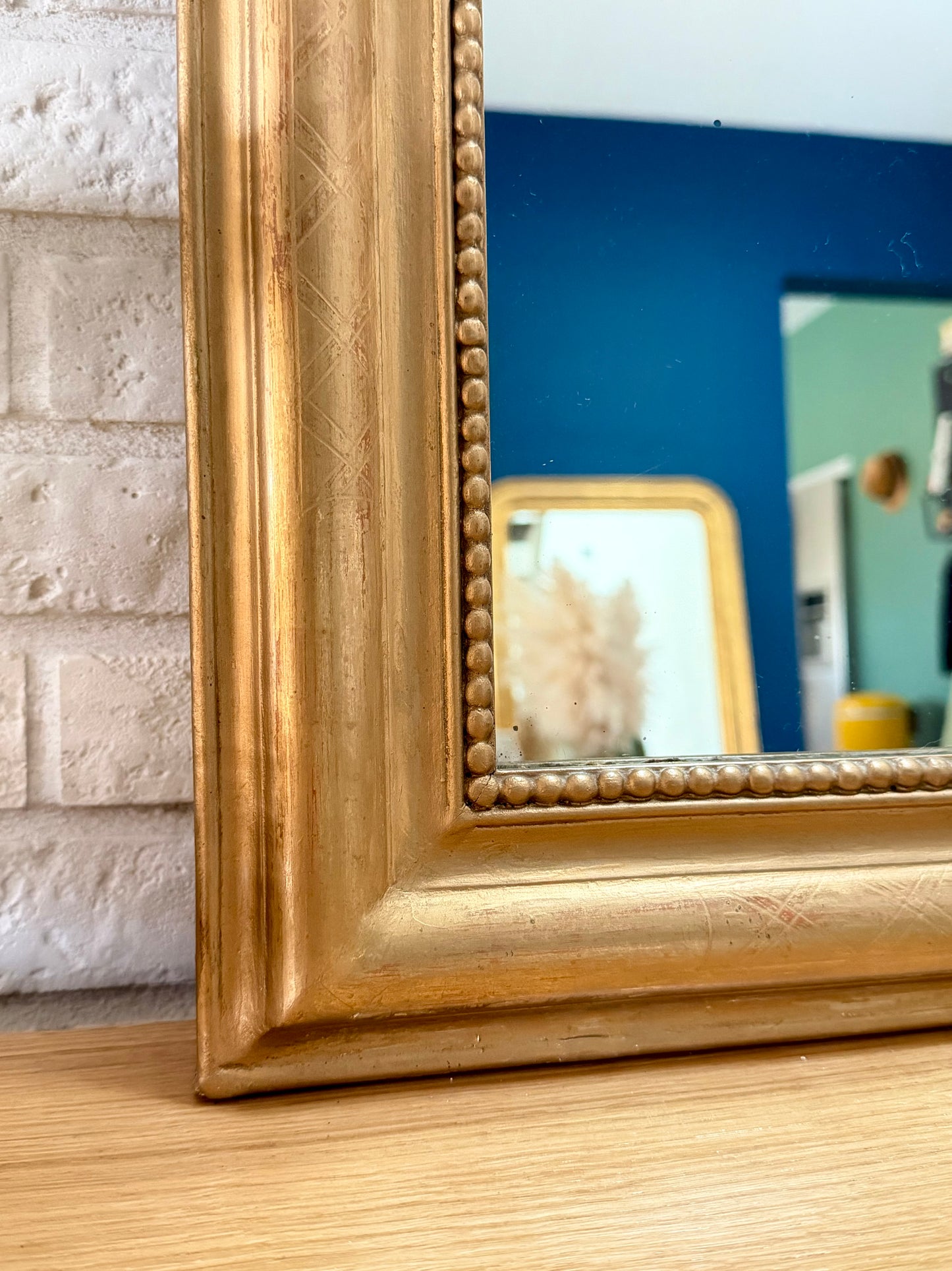 Miroir ancien doré Louis Philippe