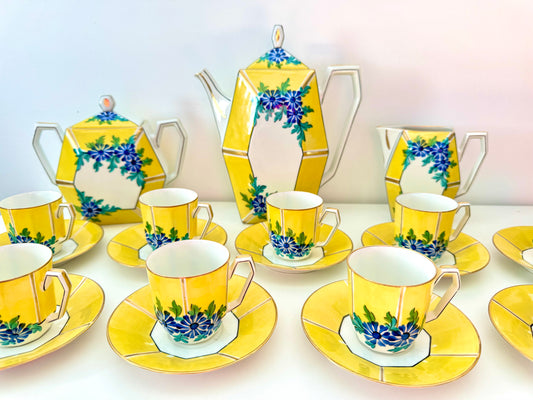 Service à café/thé Art Déco -
Porcelaine de Limoges France