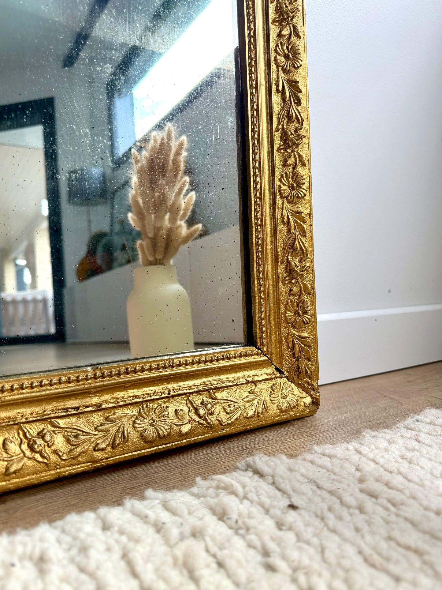 Miroir ancien doré Louis Philippe