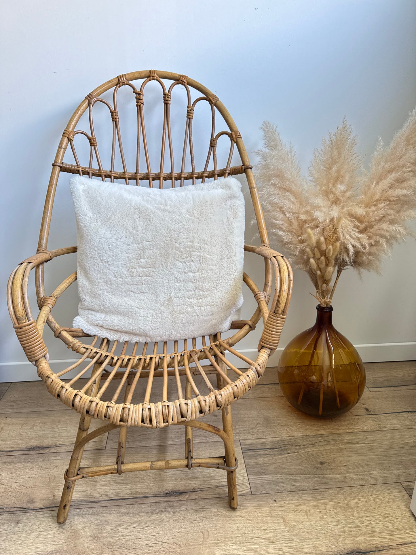 Fauteuil en rotin vintage
