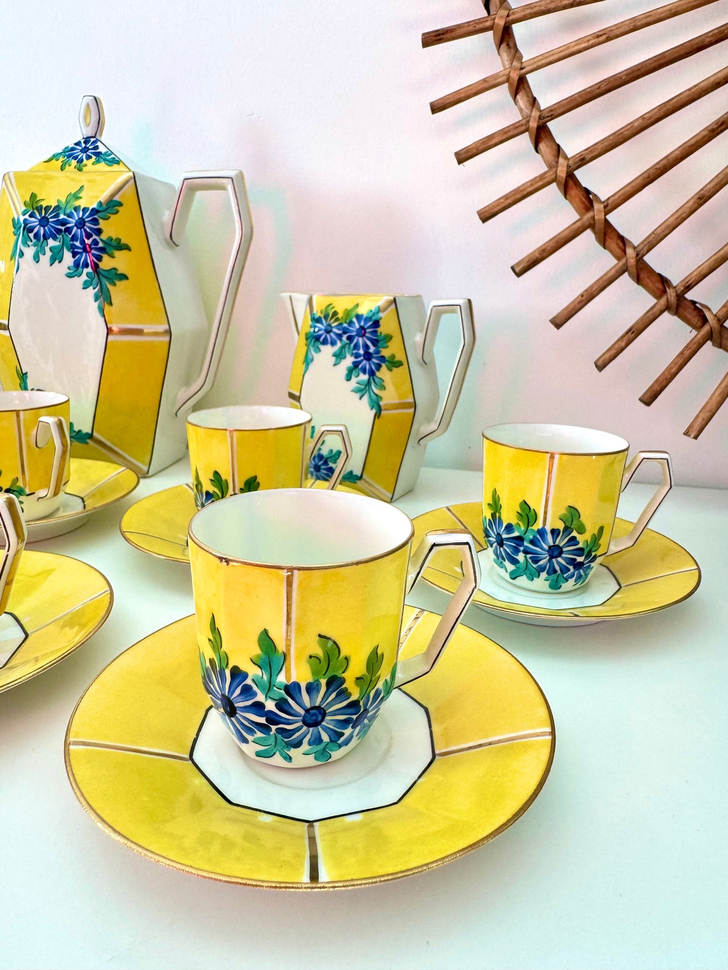 Service à café/thé Art Déco -
Porcelaine de Limoges France