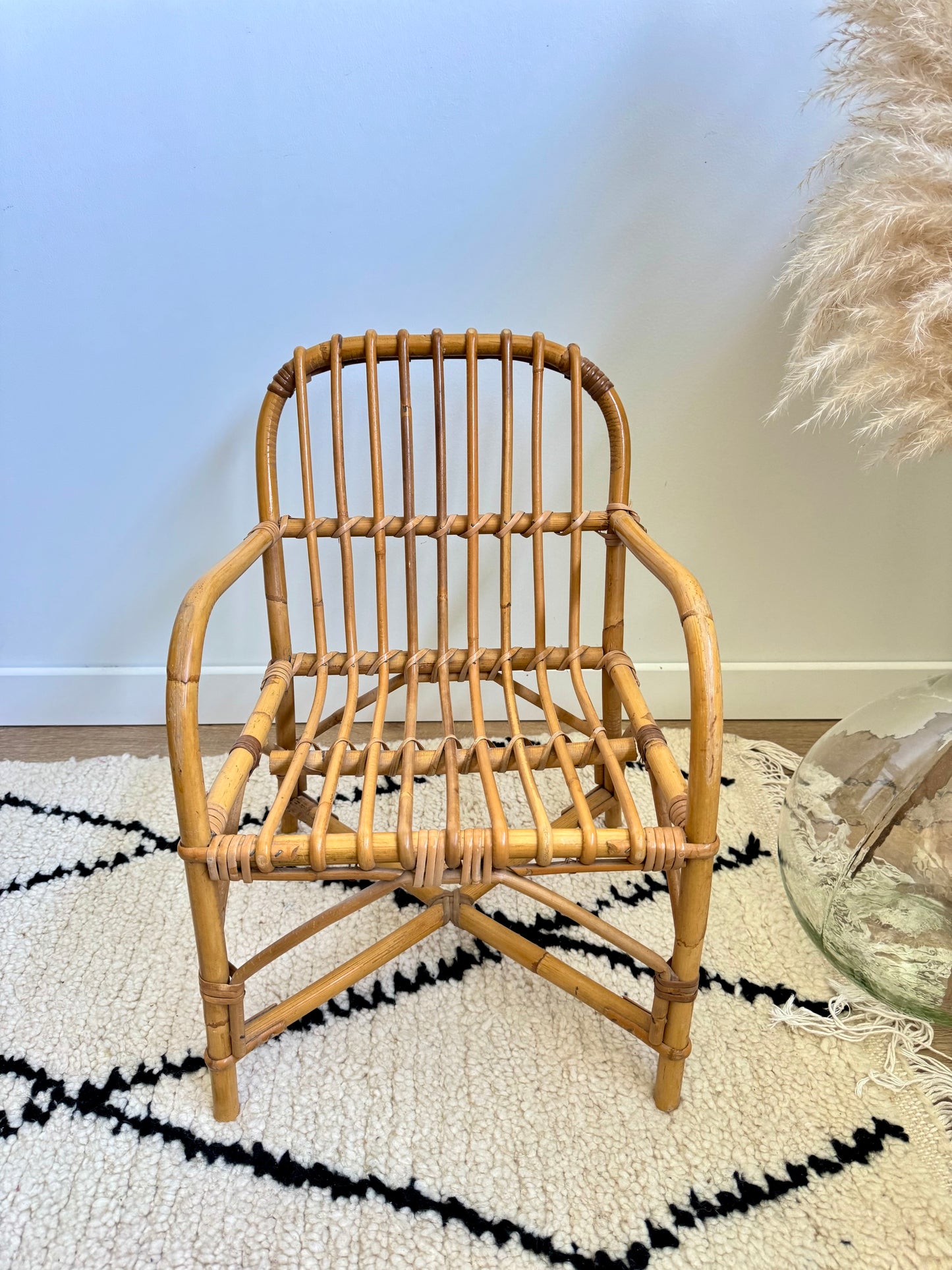 Chaise enfant en rotin