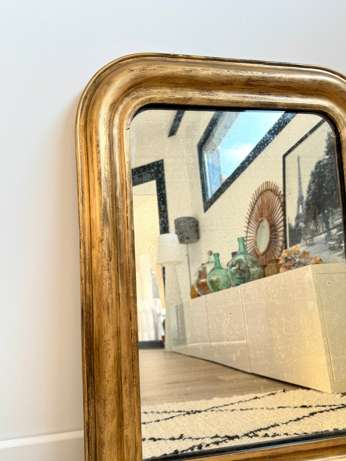 Miroir ancien doré Louis Philippe