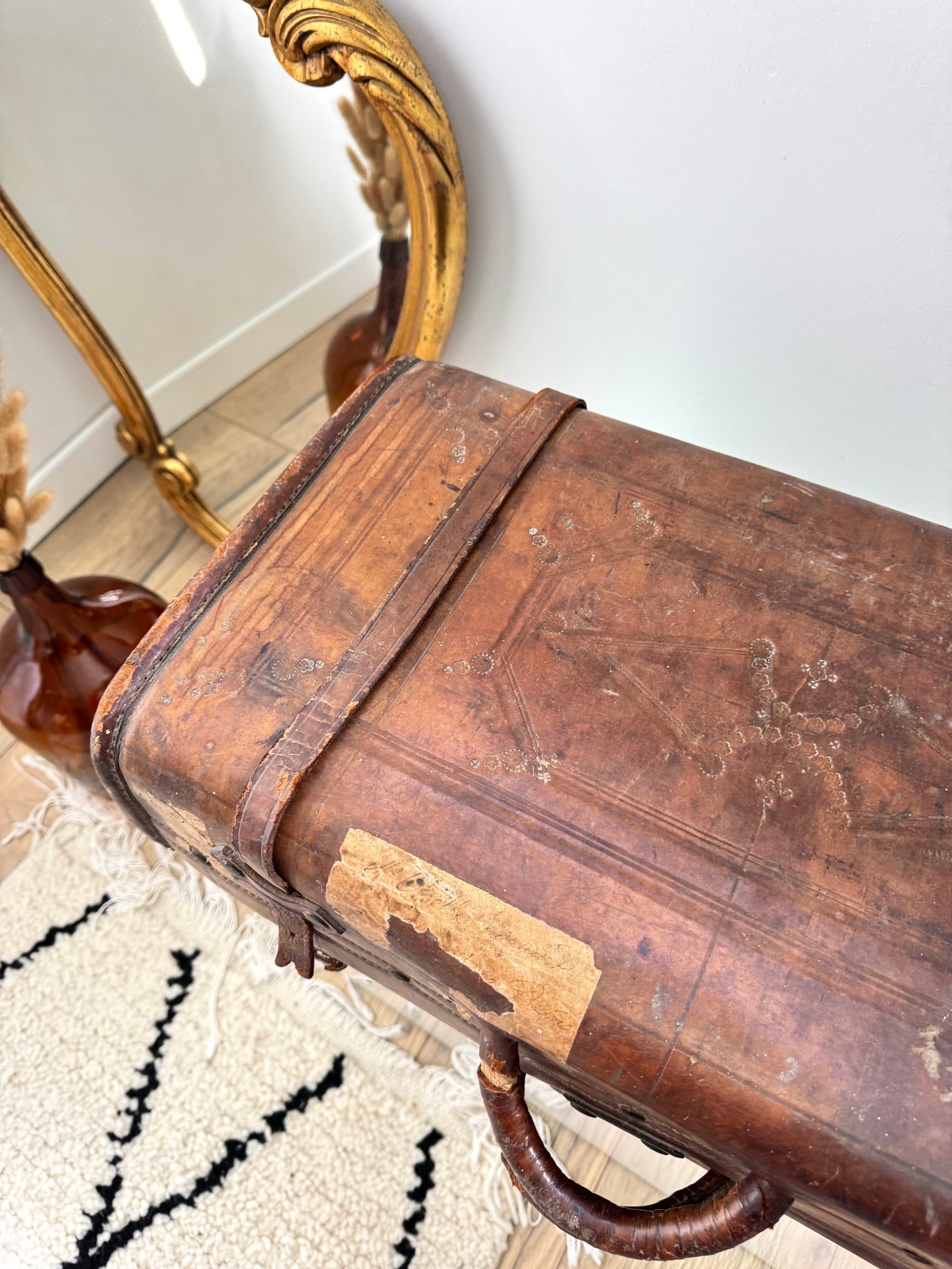 Valise vintage en cuir