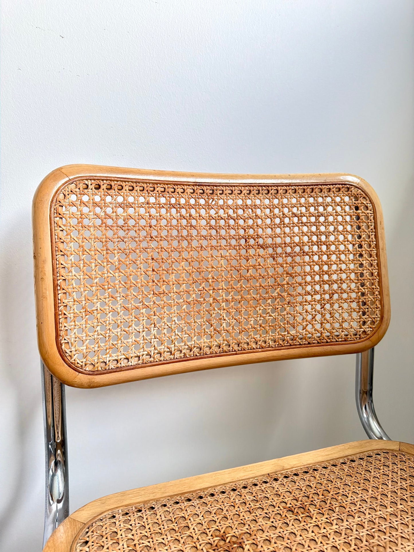 Paire de chaises Cesca B32 vintage en cannage