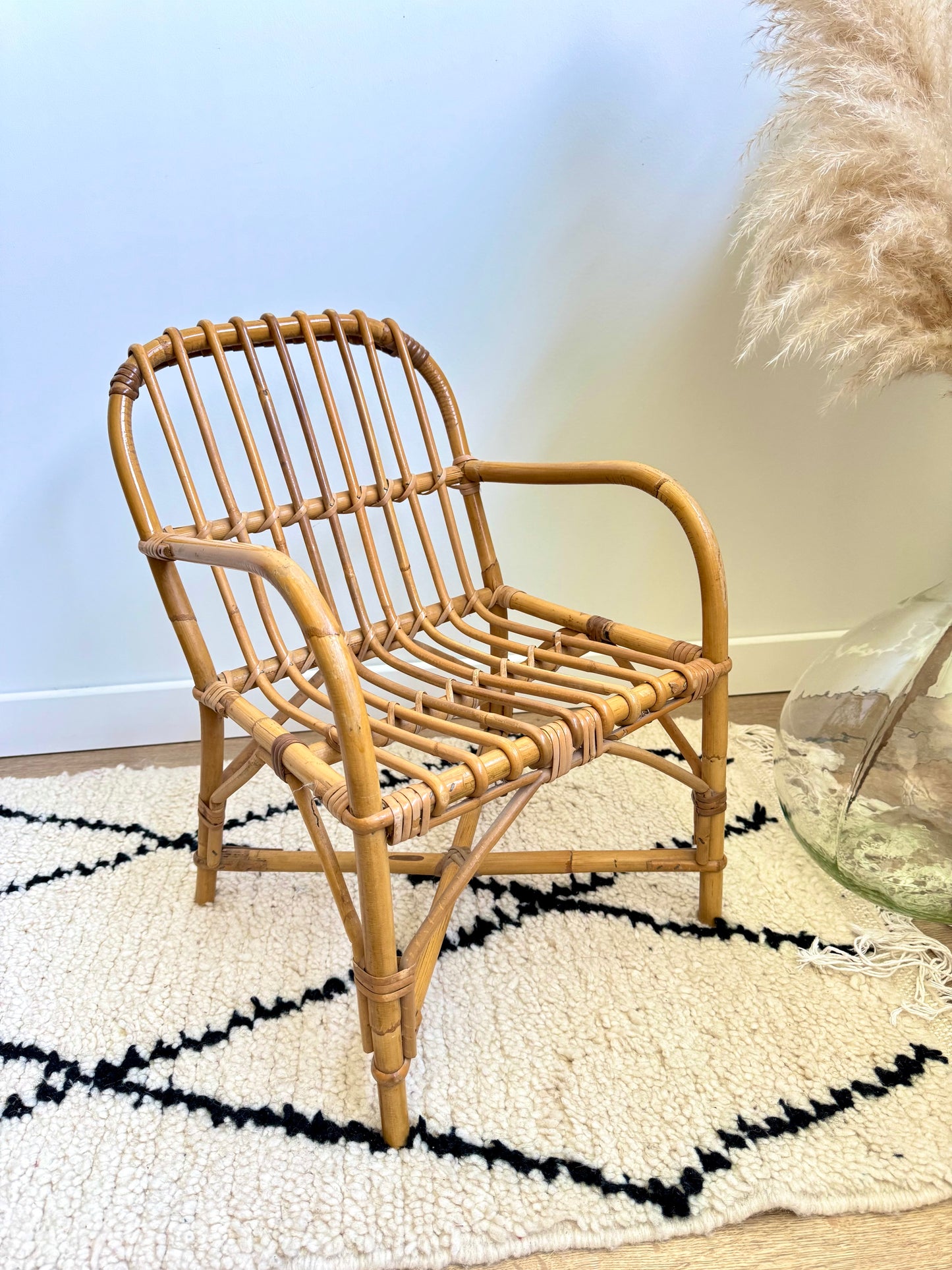 Chaise enfant en rotin