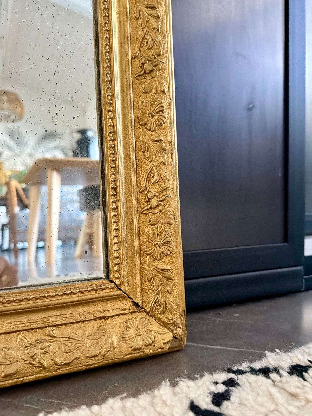 Miroir ancien doré Louis Philippe