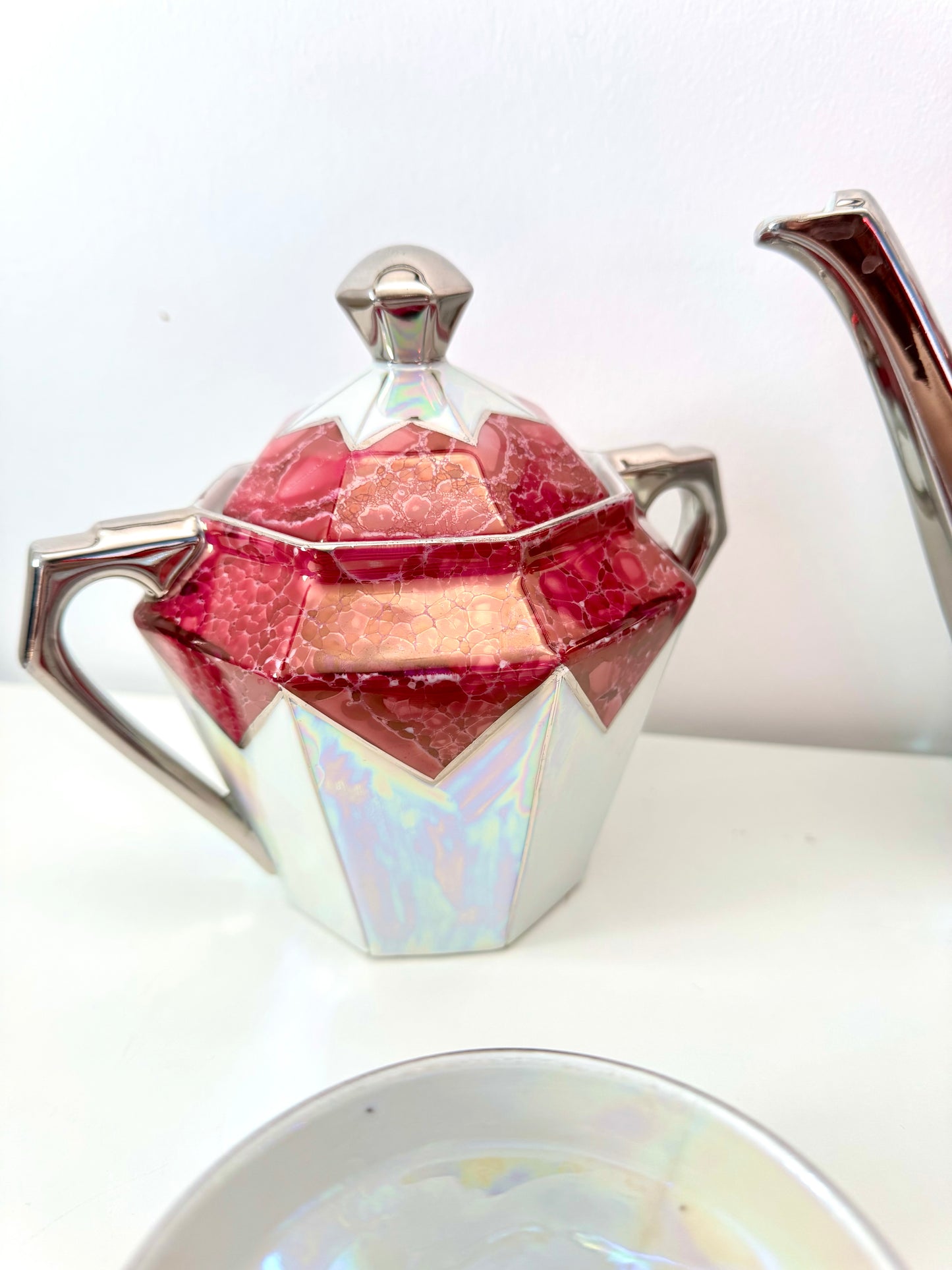 Service à café/thé Art déco, Porcelaine de Saxe