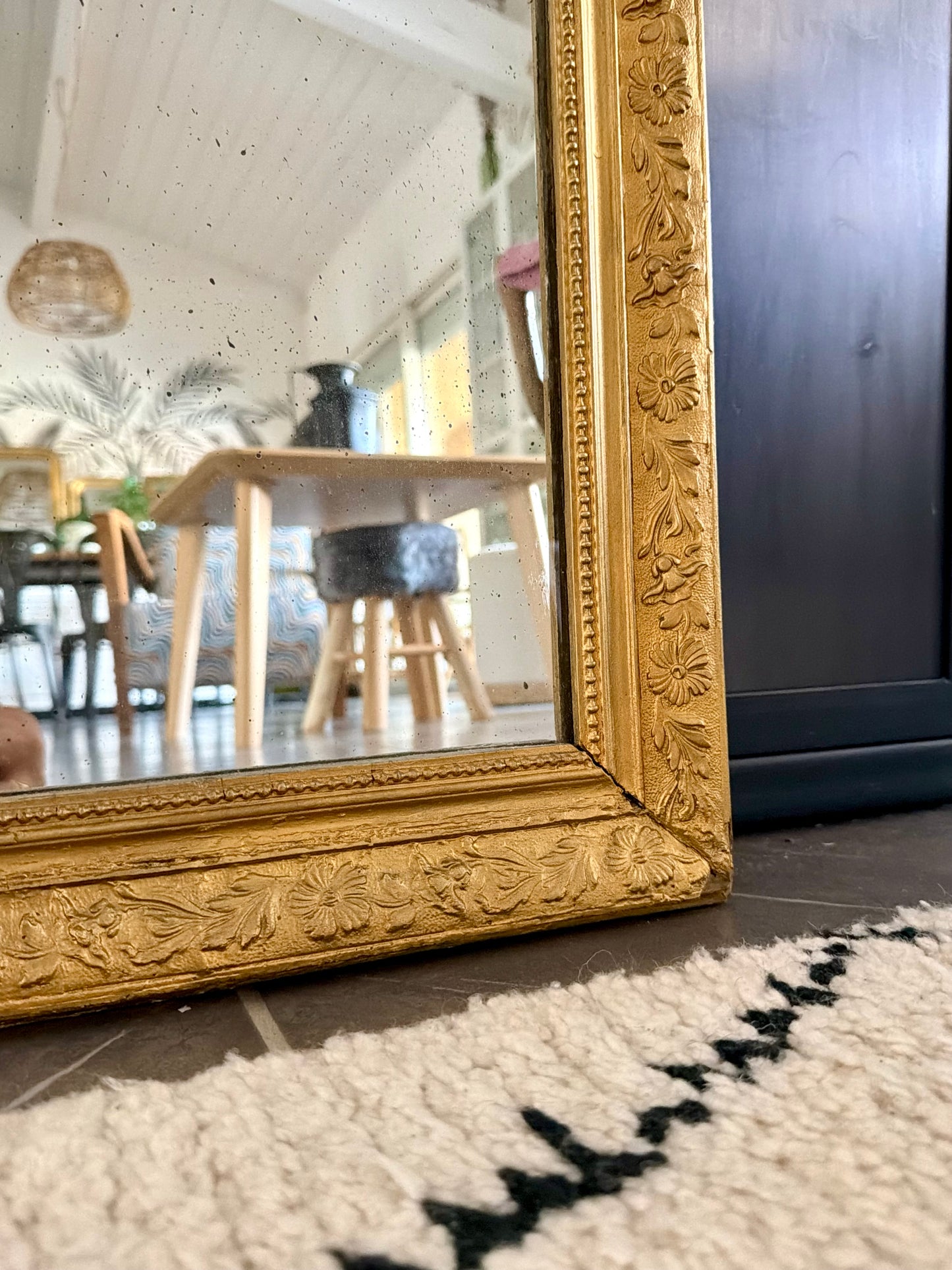 Miroir ancien doré Louis Philippe