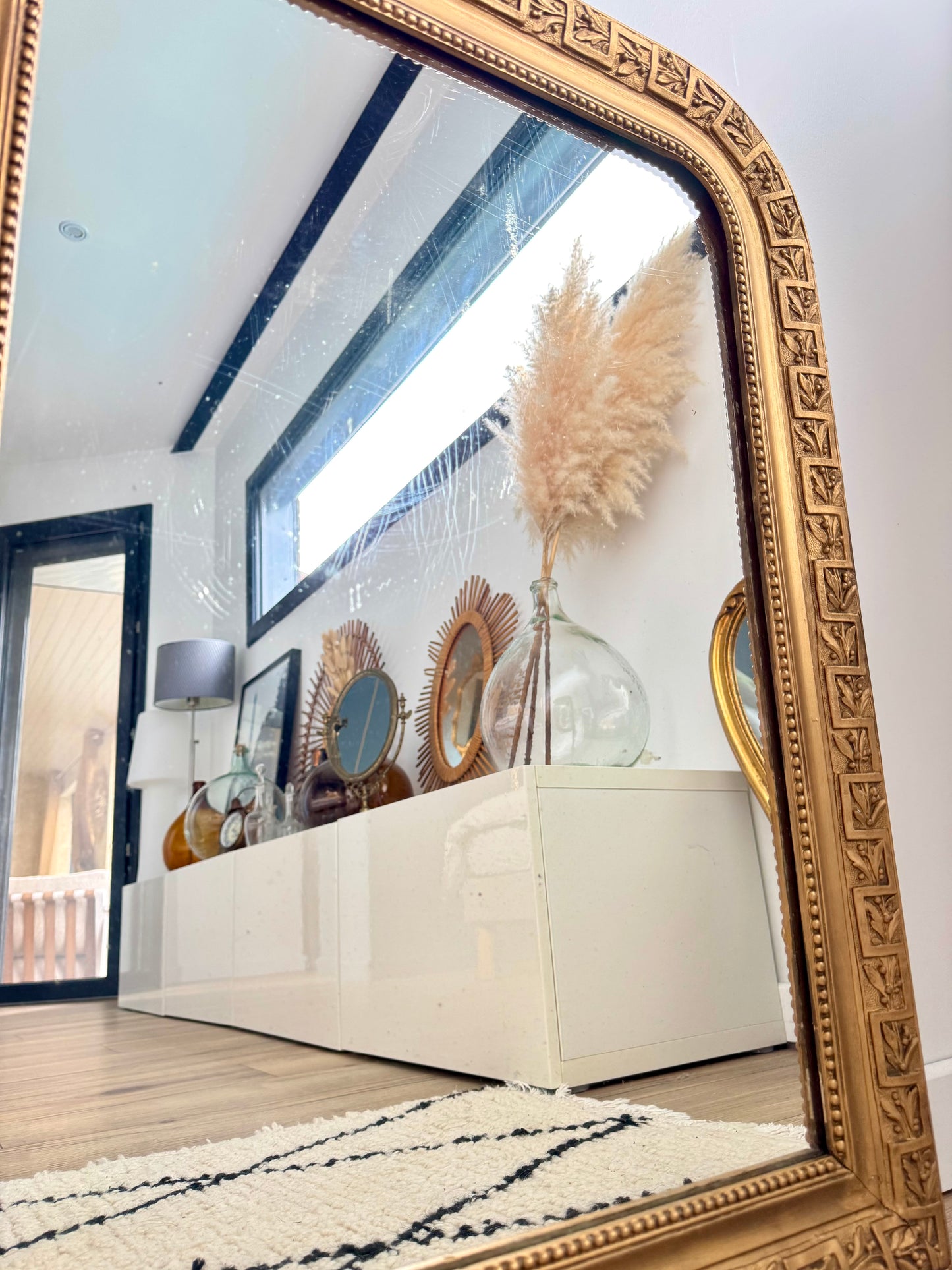 Miroir ancien doré Louis Philippe