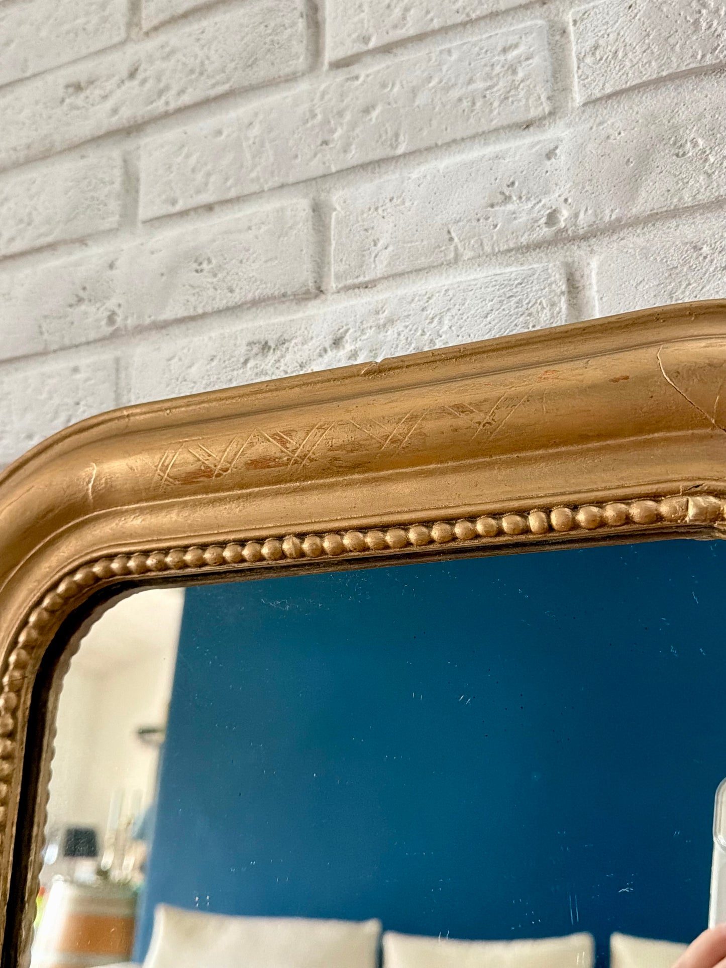 Miroir ancien doré Louis Philippe
