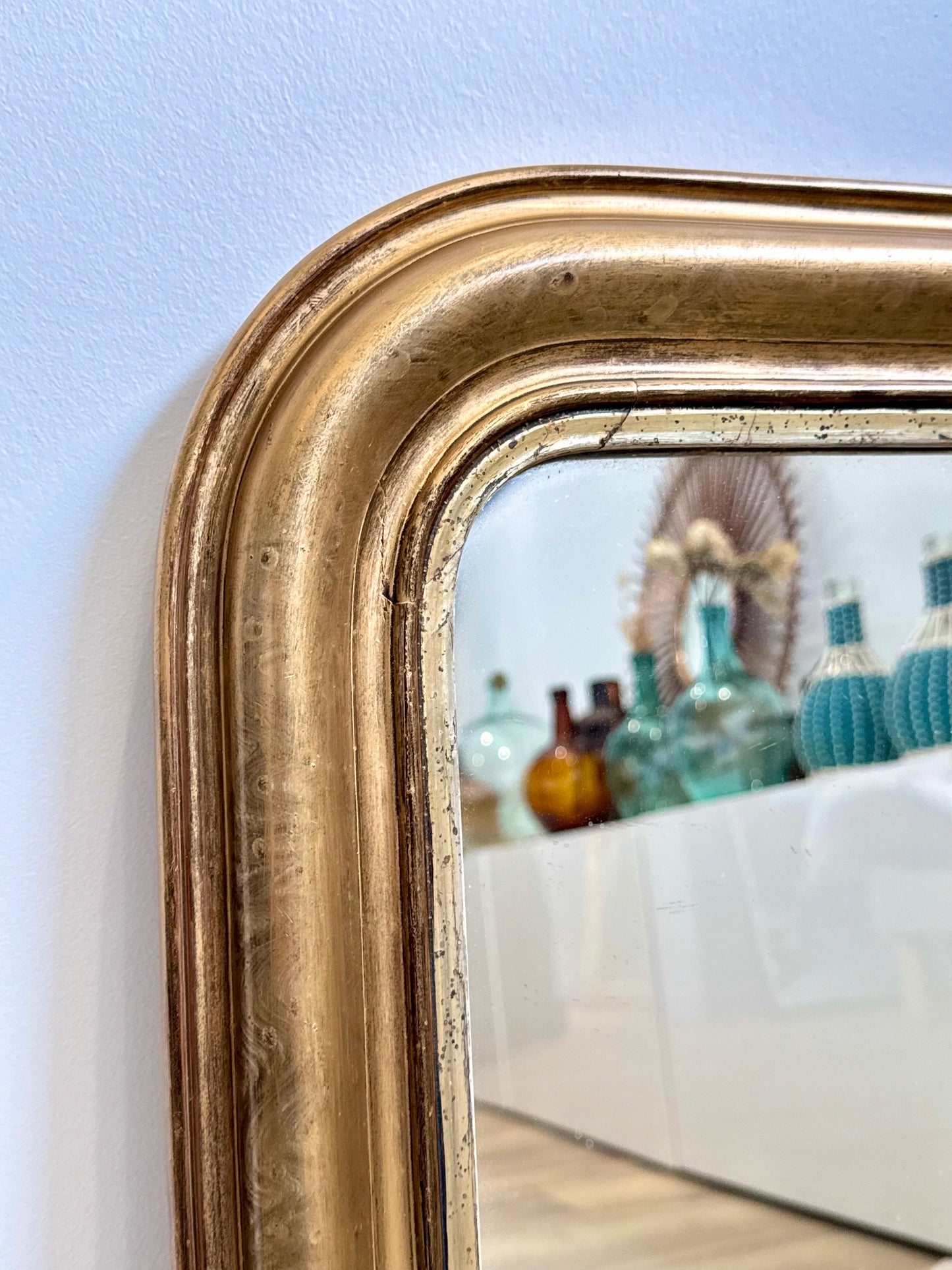 Miroir ancien doré Louis Philippe