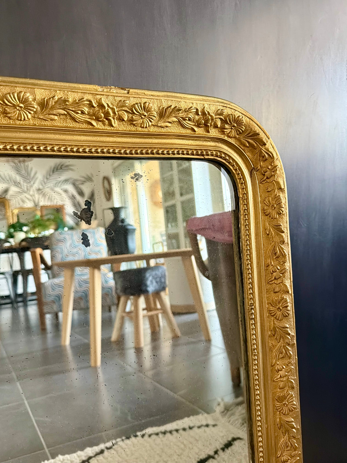 Miroir ancien doré Louis Philippe