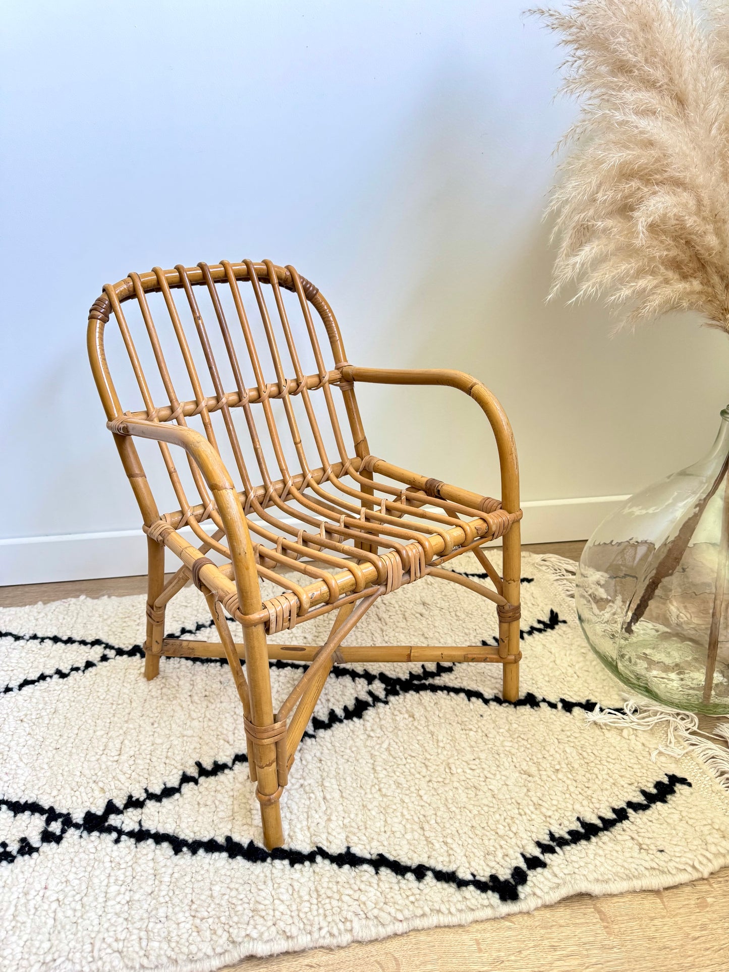 Chaise enfant en rotin