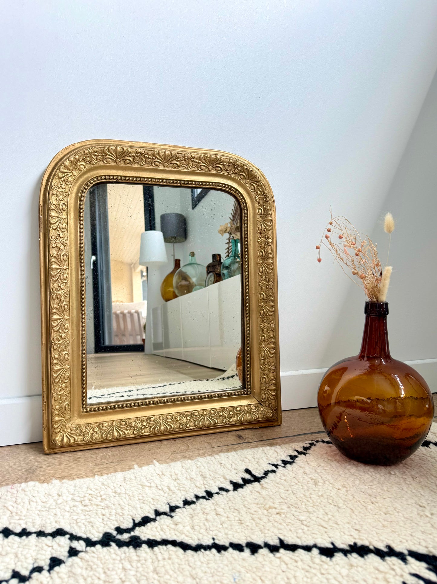 Miroir ancien doré Louis Philippe