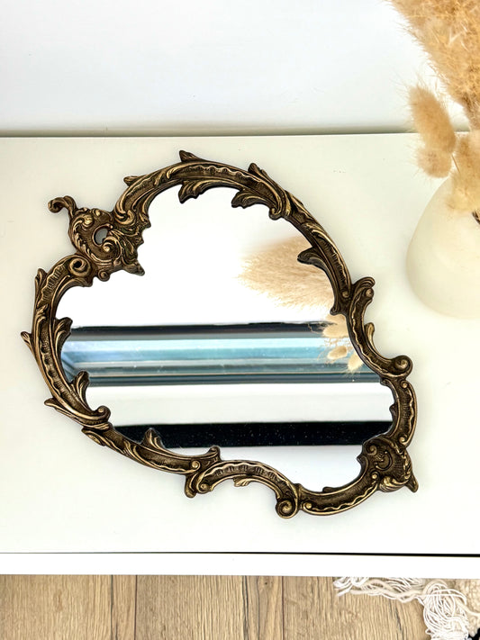 Miroir ancien en laiton