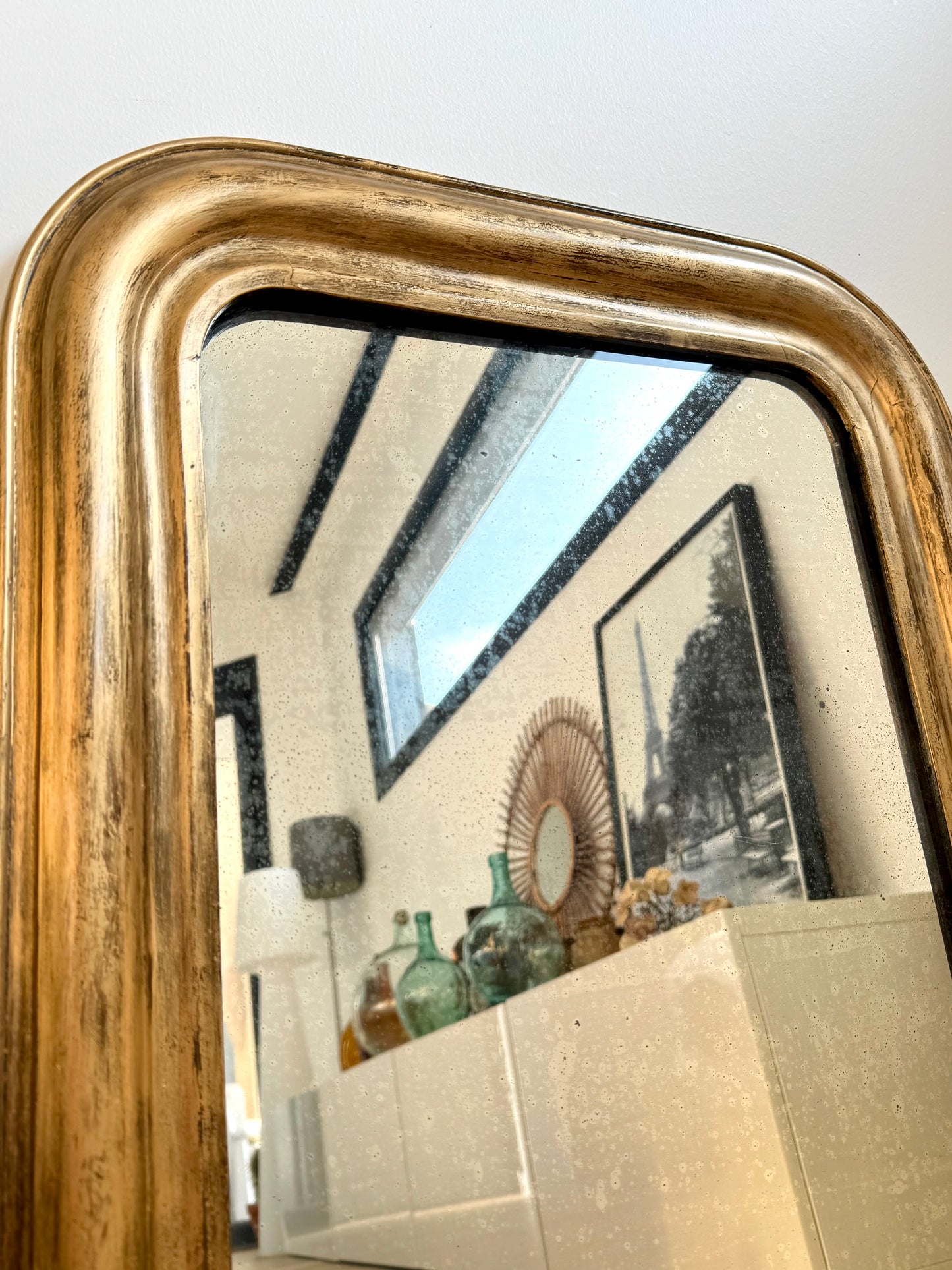 Miroir ancien doré Louis Philippe