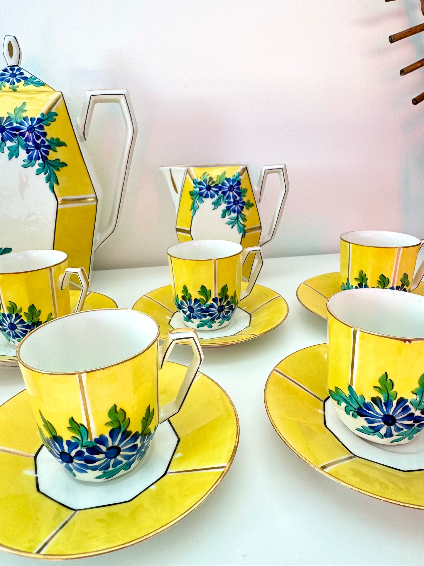 Service à café/thé Art Déco -
Porcelaine de Limoges France