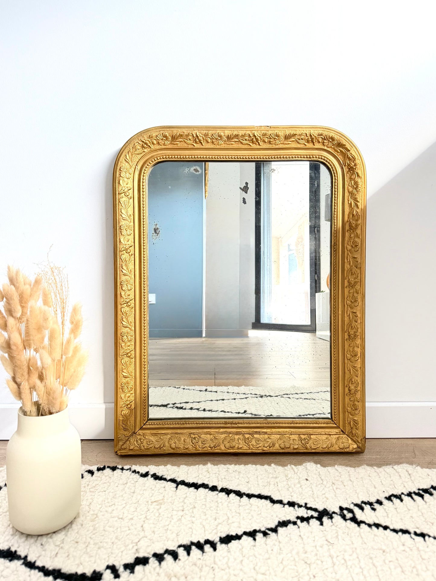 Miroir ancien doré Louis Philippe