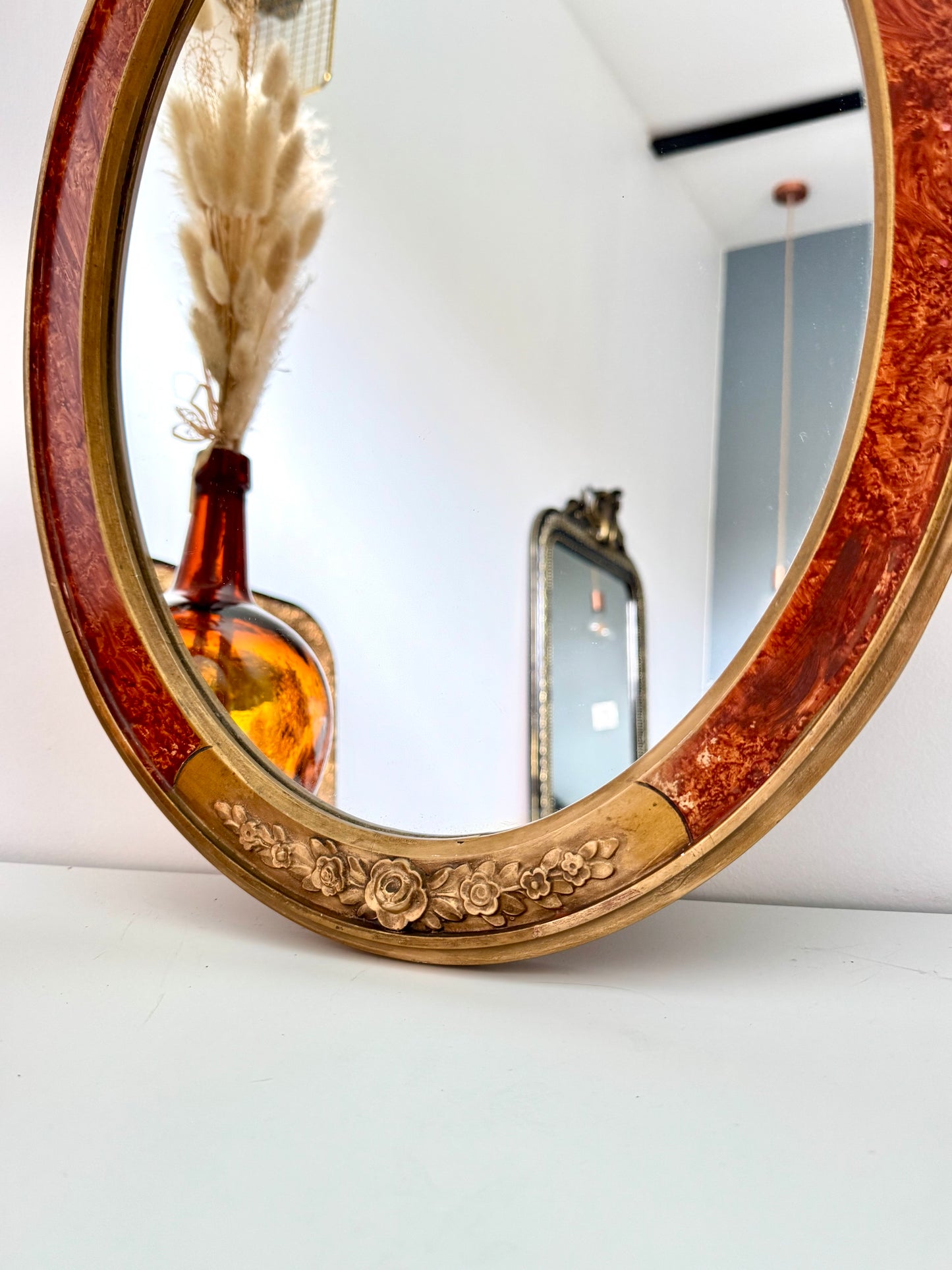 Miroir ancien ovale