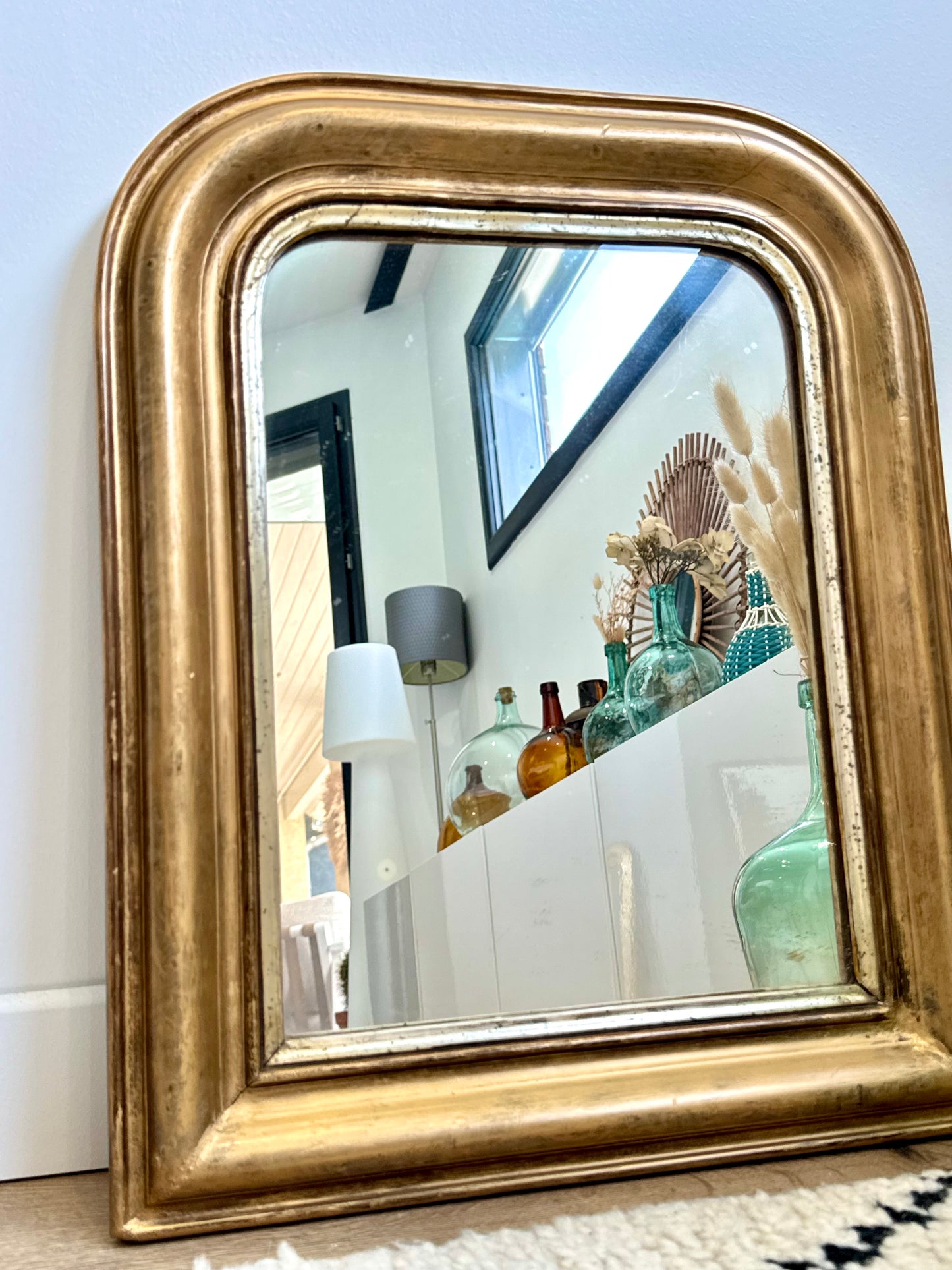 Miroir ancien doré Louis Philippe