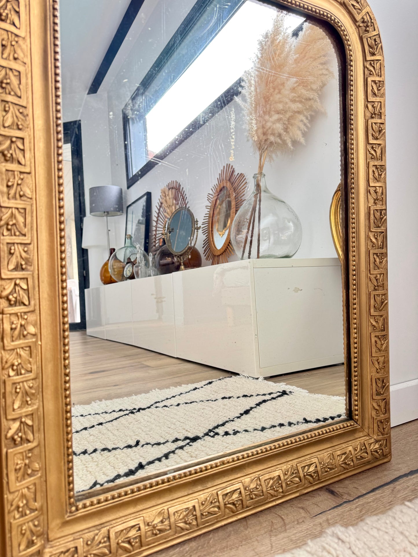 Miroir ancien doré Louis Philippe