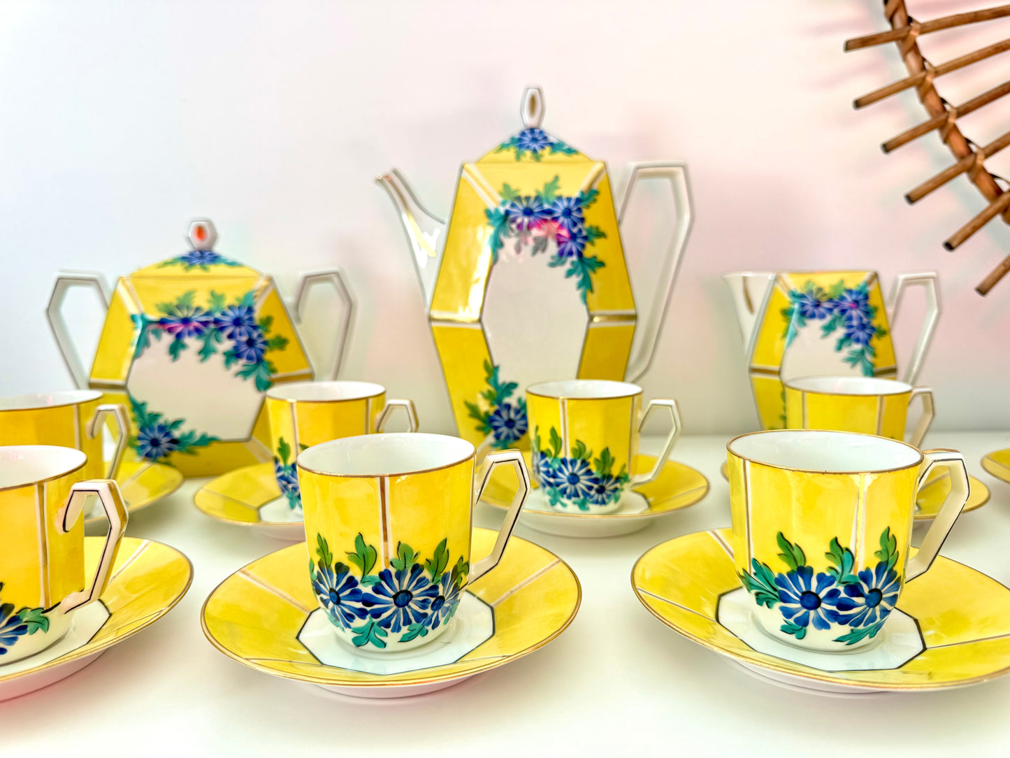 Service à café/thé Art Déco -
Porcelaine de Limoges France