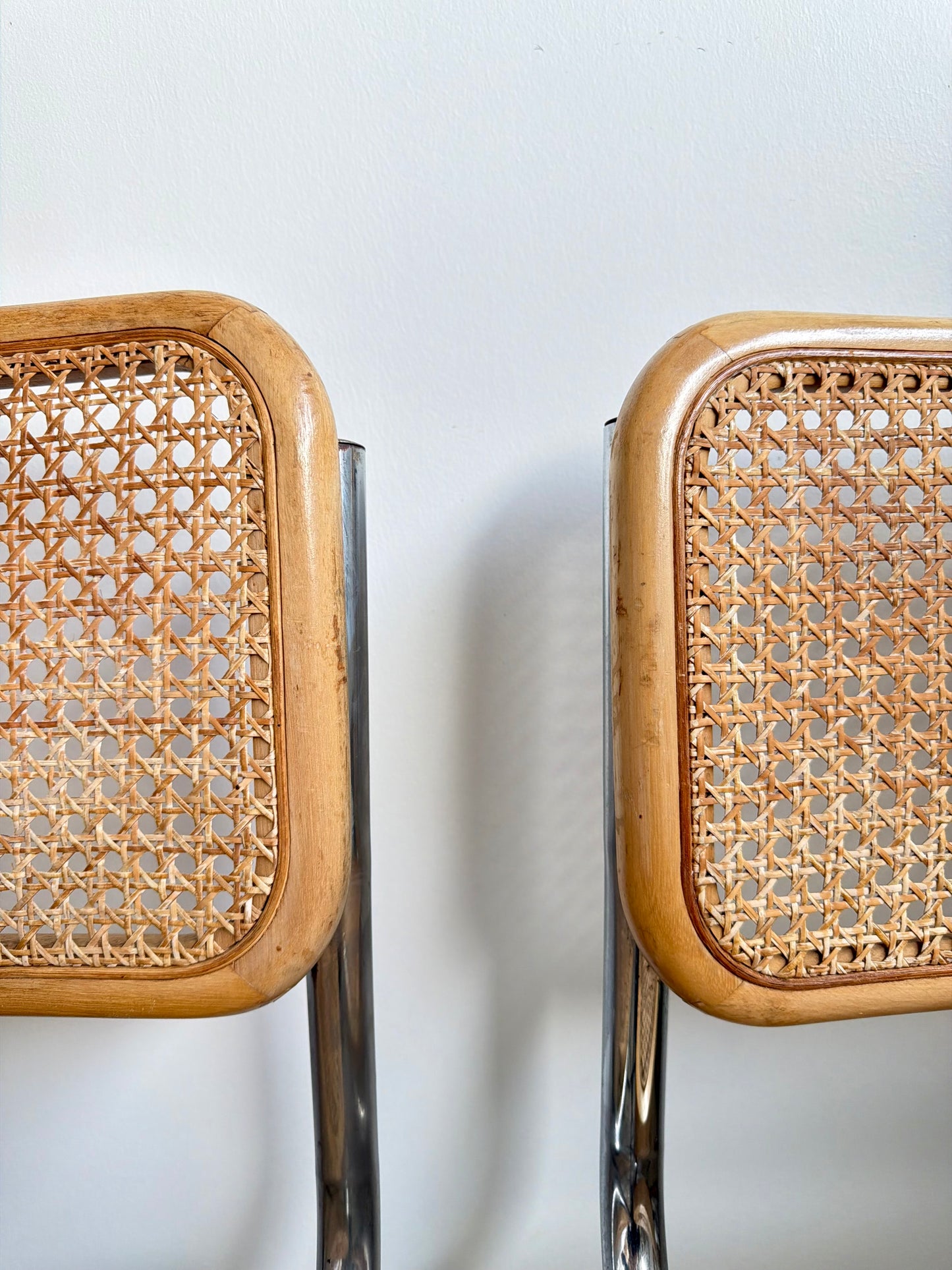 Paire de chaises Cesca B32 vintage en cannage