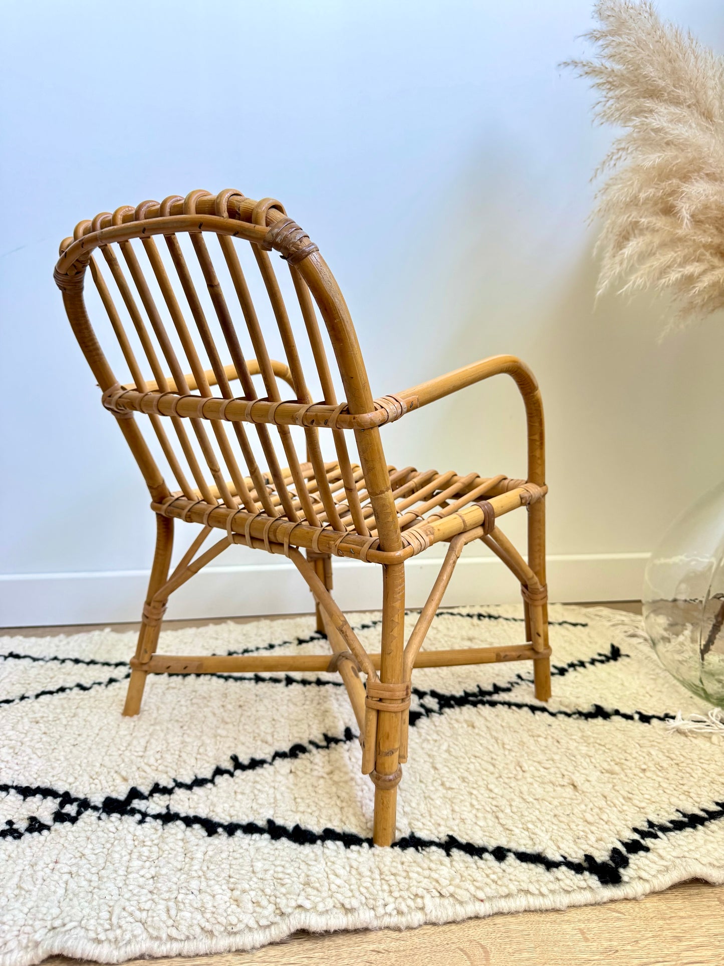 Chaise enfant en rotin