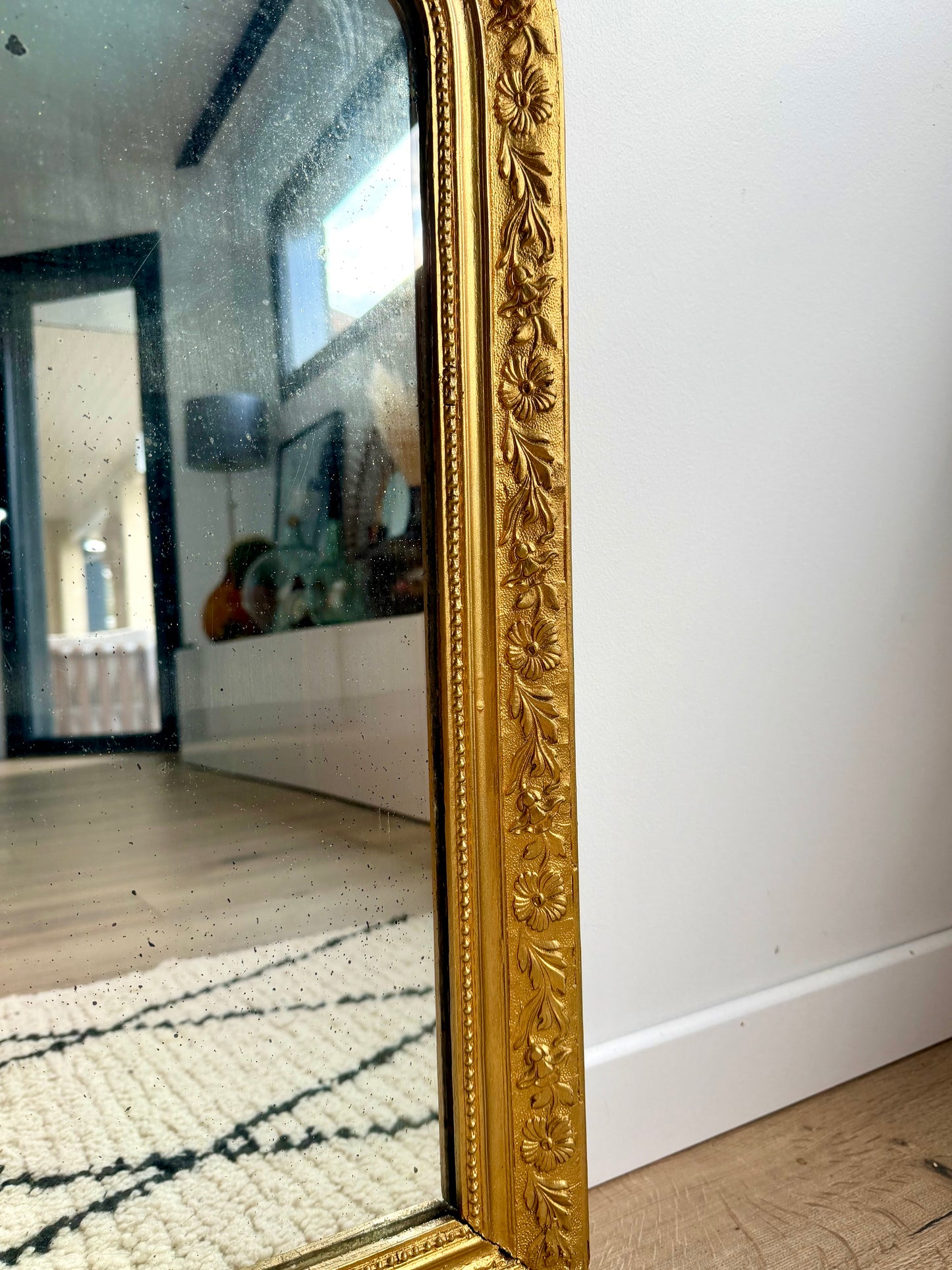 Miroir ancien doré Louis Philippe