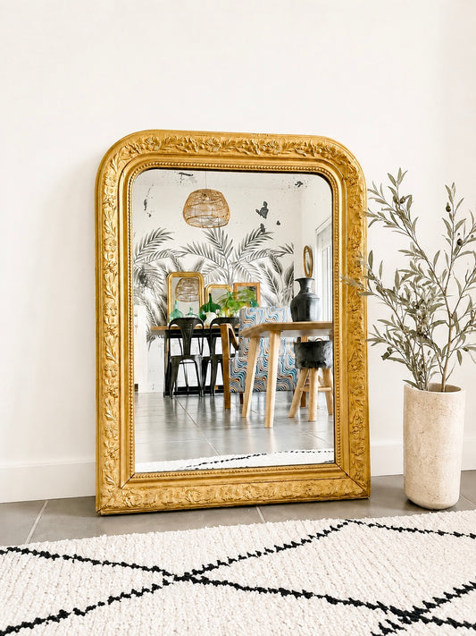 Miroir ancien doré Louis Philippe
