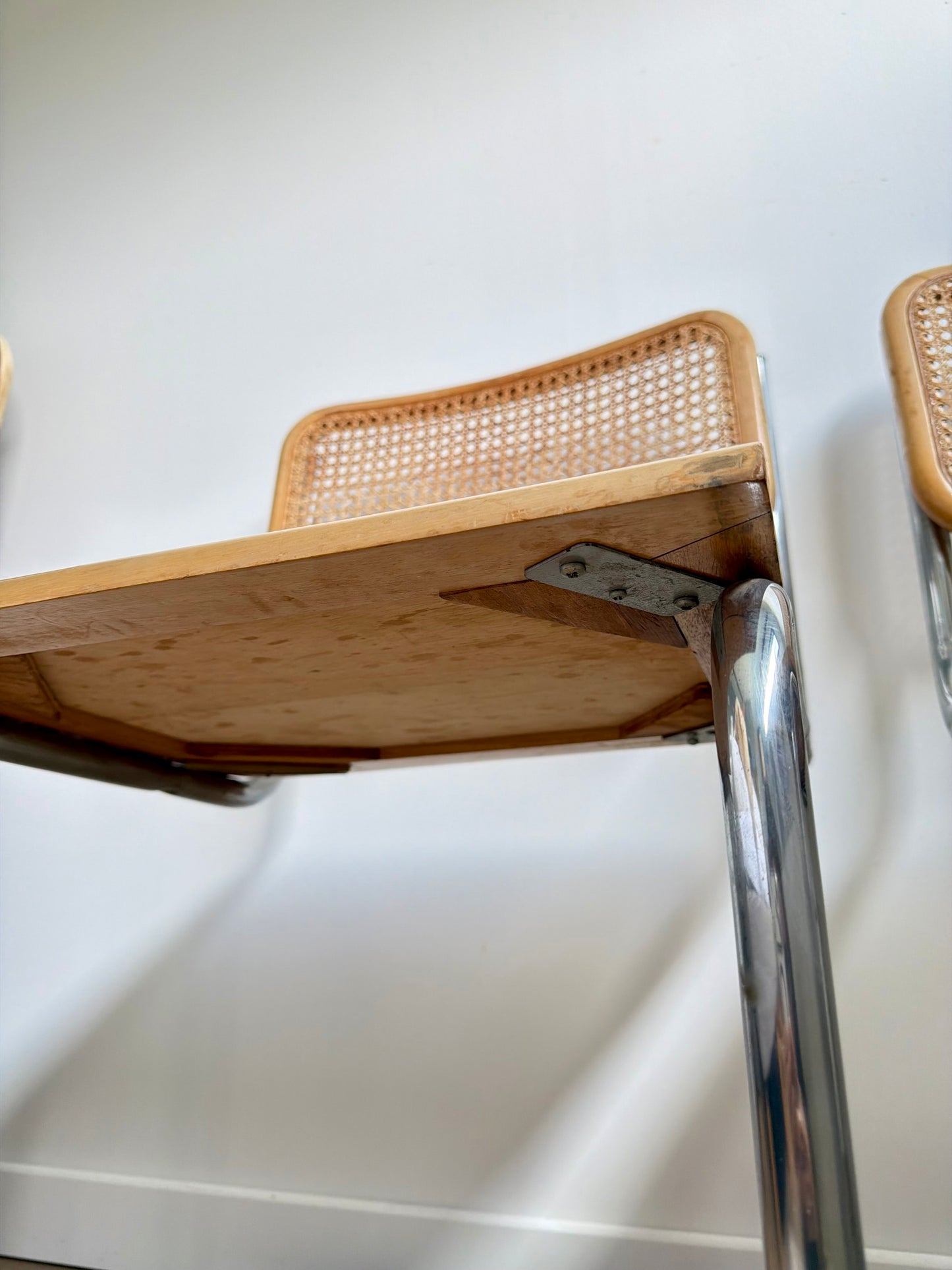 Paire de chaises Cesca B32 vintage en cannage