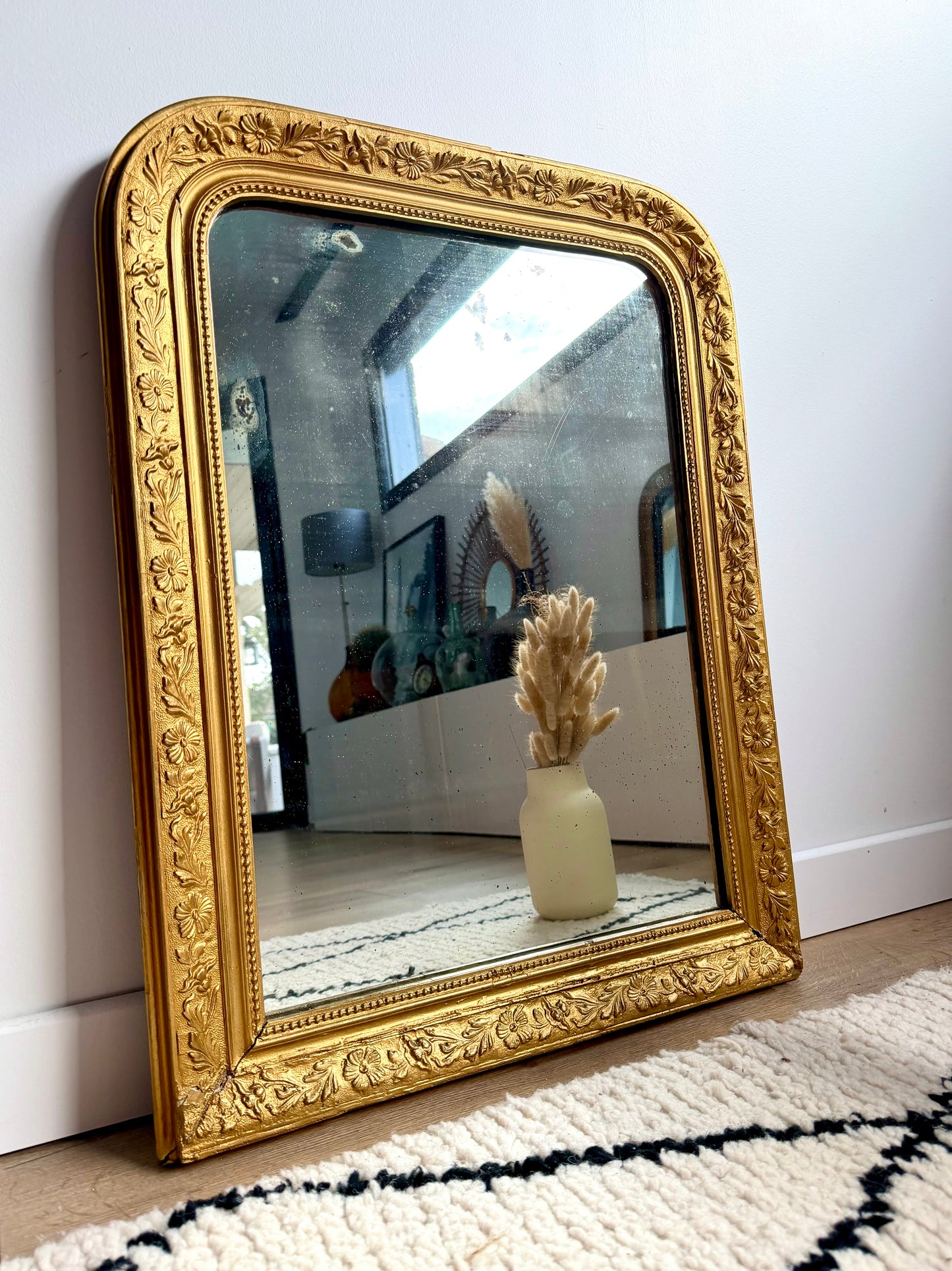Miroir ancien doré Louis Philippe