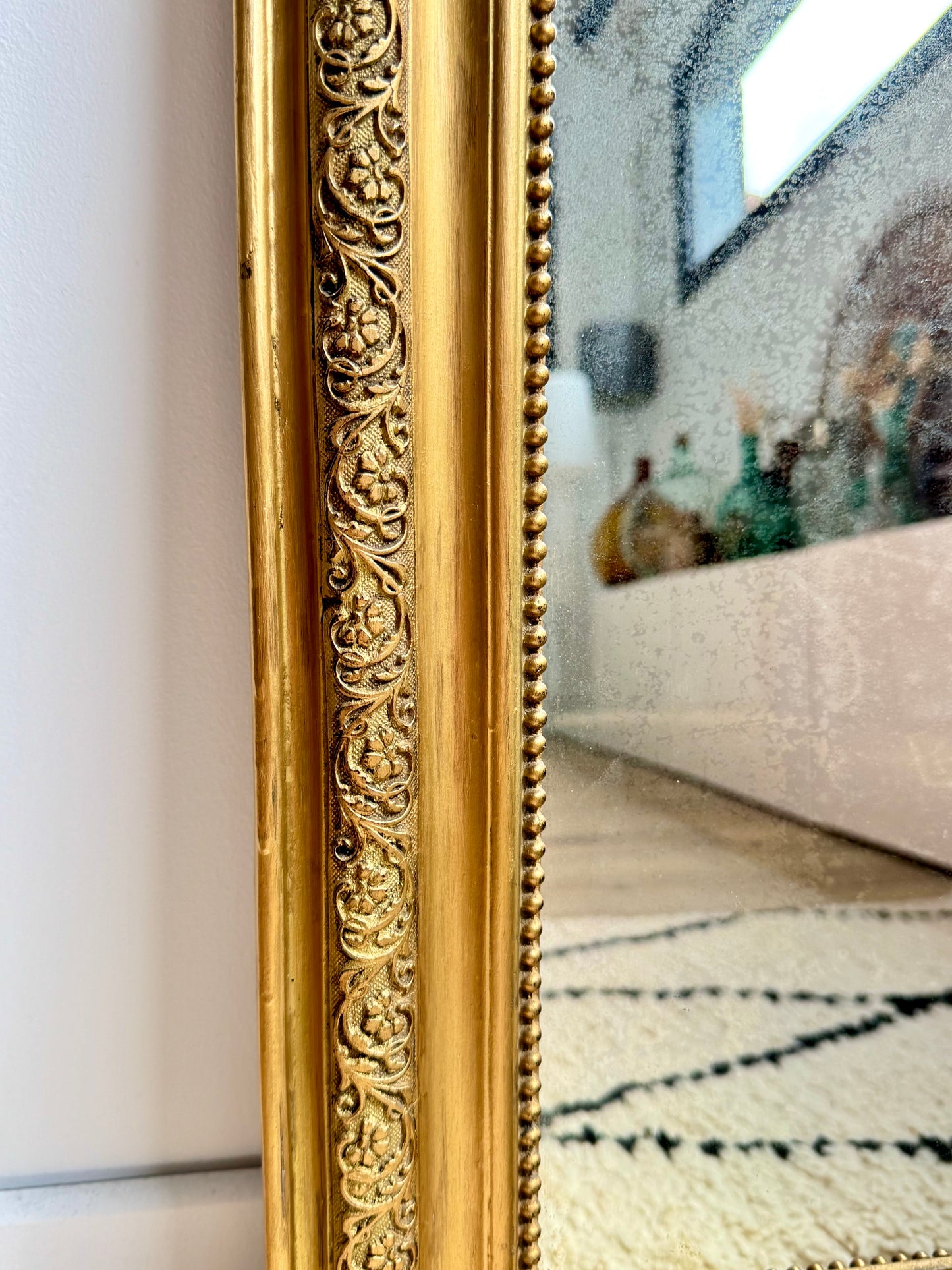 Miroir ancien doré Louis Philippe