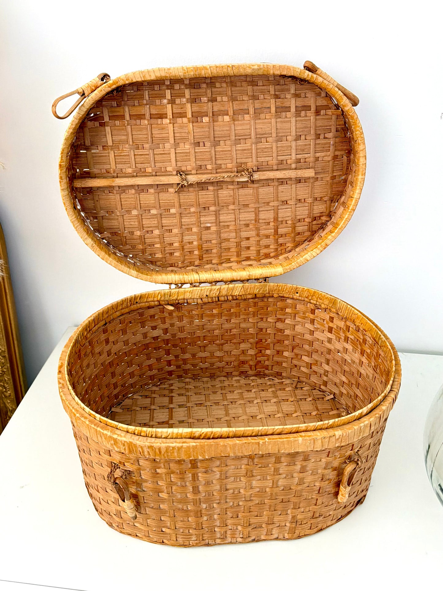 Panière de rangement en matière naturelle