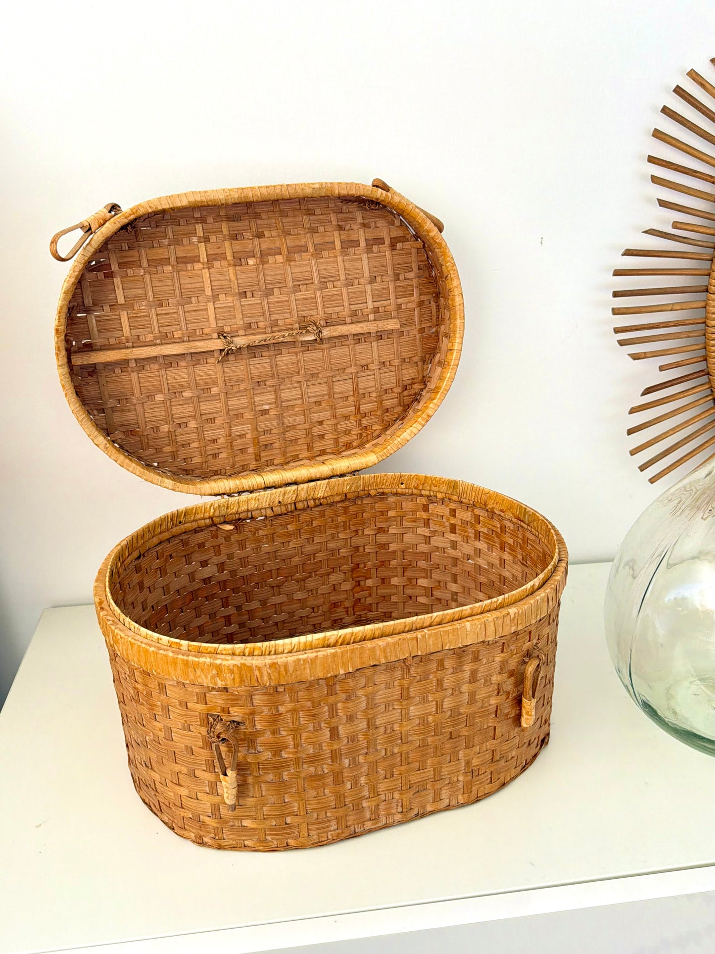 Panière de rangement en matière naturelle