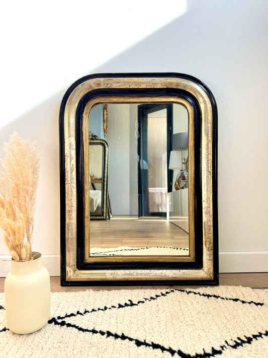 Miroir ancien Louis Philippe doré à la feuille d’or