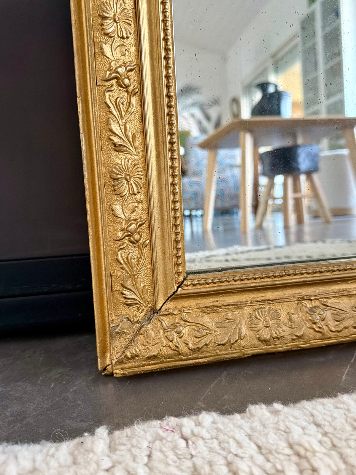 Miroir ancien doré Louis Philippe