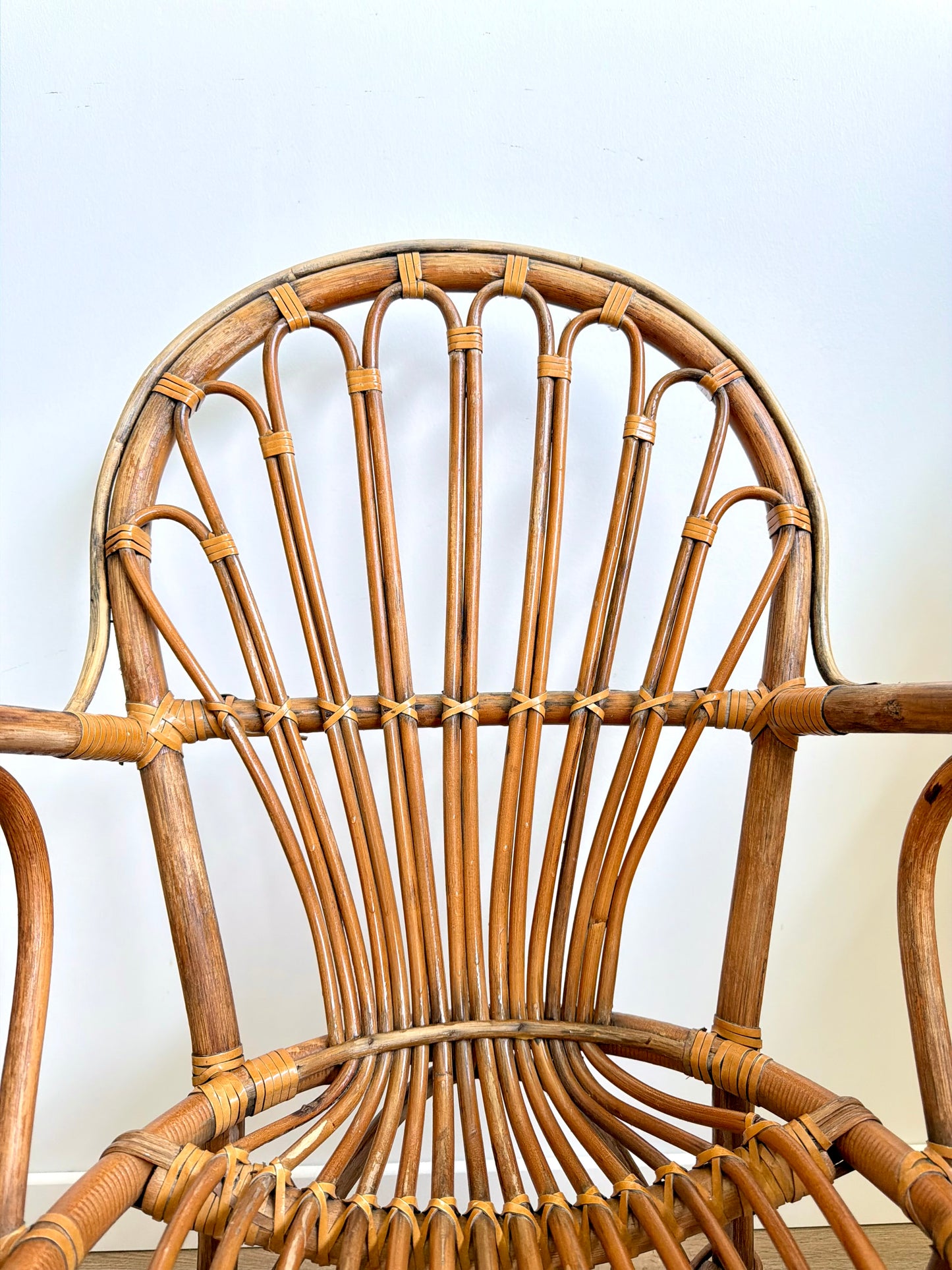 Chaise adulte en rotin et bambou