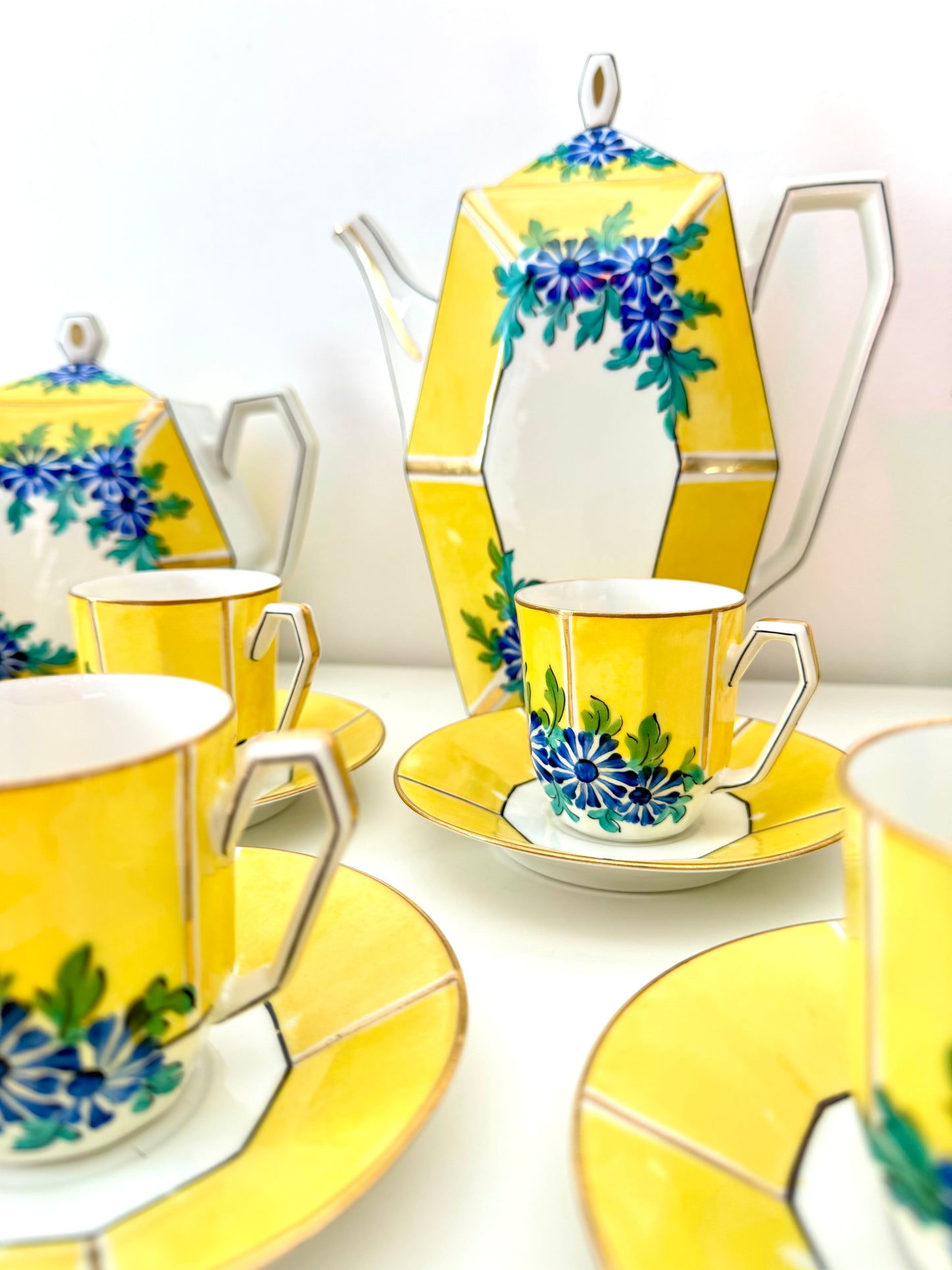 Service à café/thé Art Déco -
Porcelaine de Limoges France