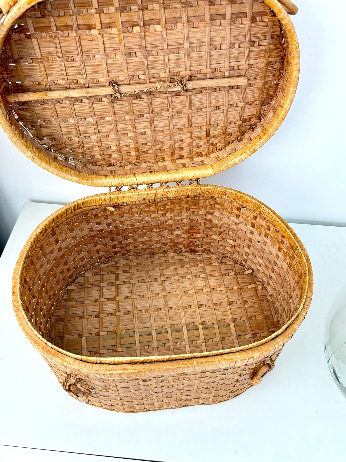 Panière de rangement en matière naturelle