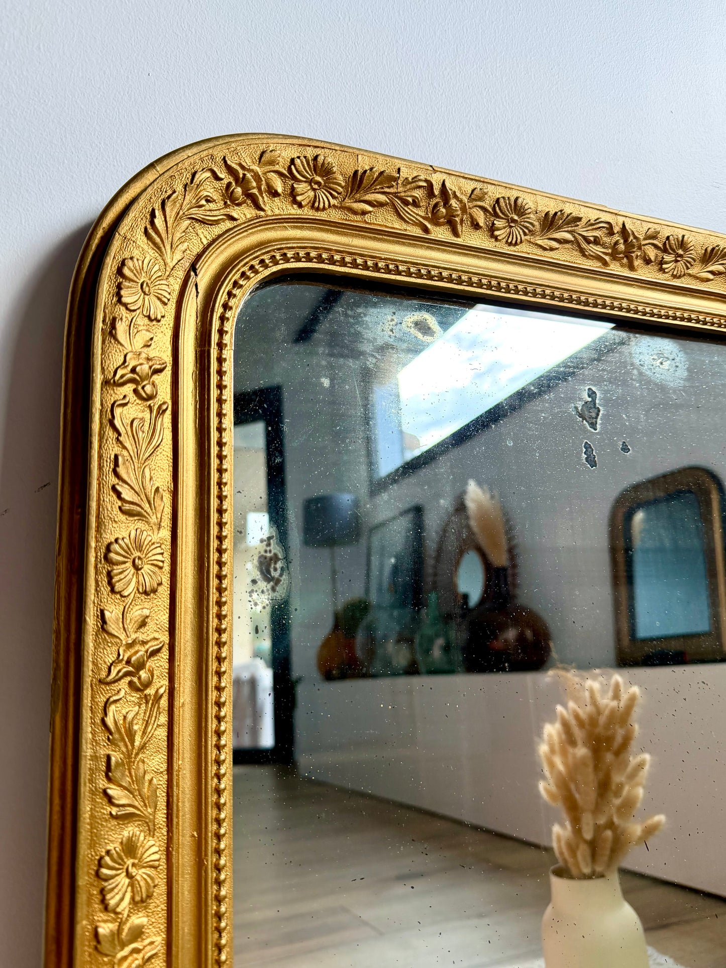 Miroir ancien doré Louis Philippe