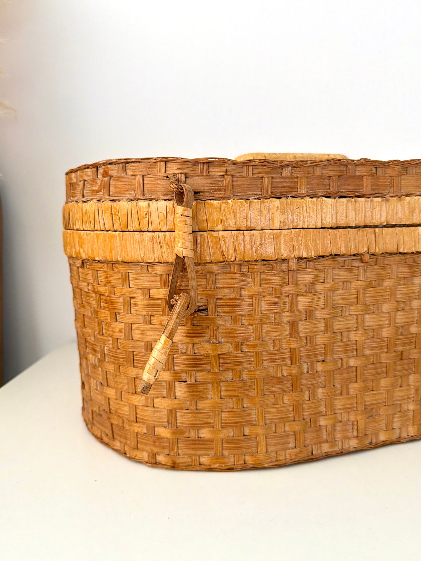 Panière de rangement en matière naturelle