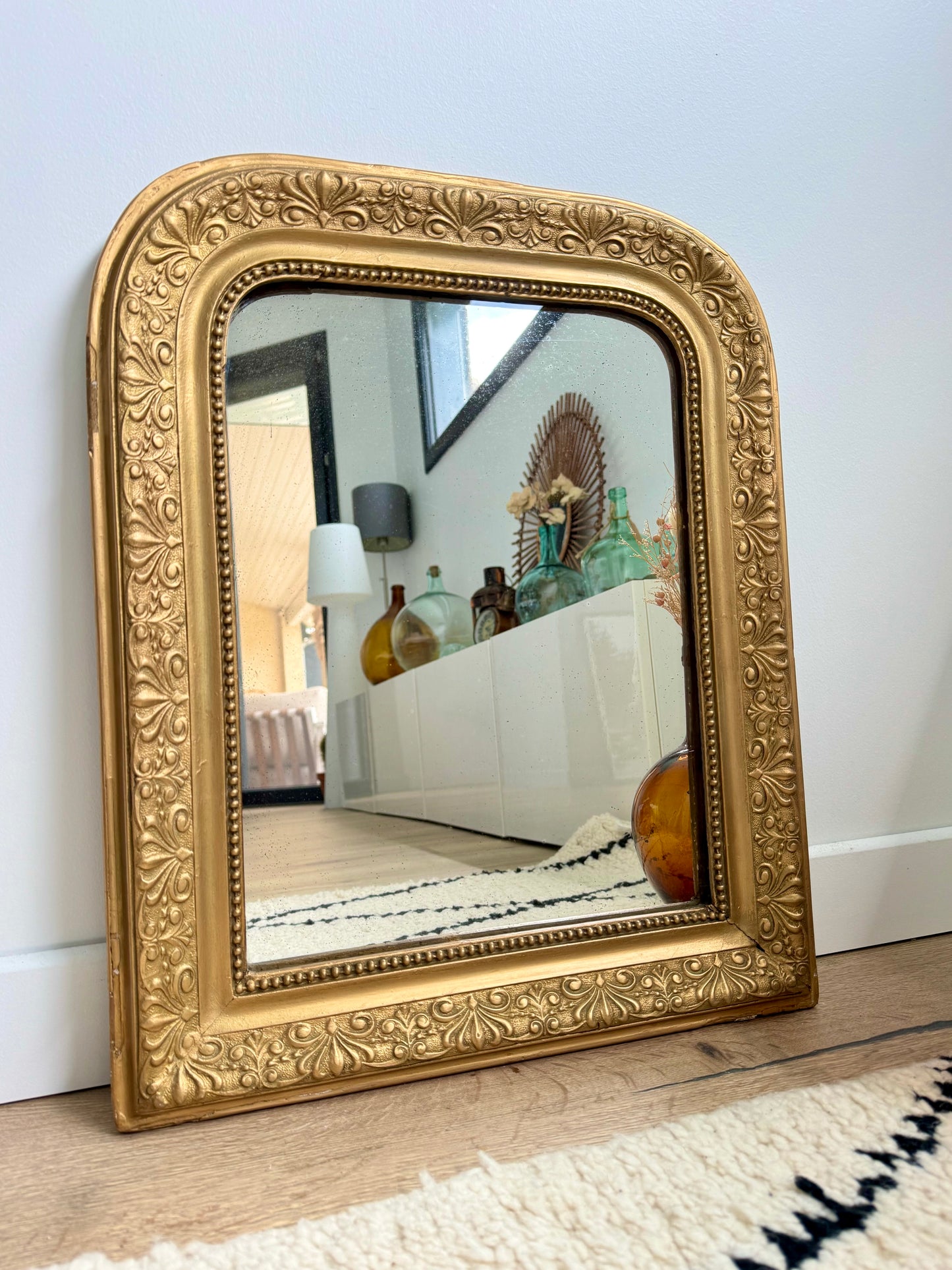 Miroir ancien doré Louis Philippe