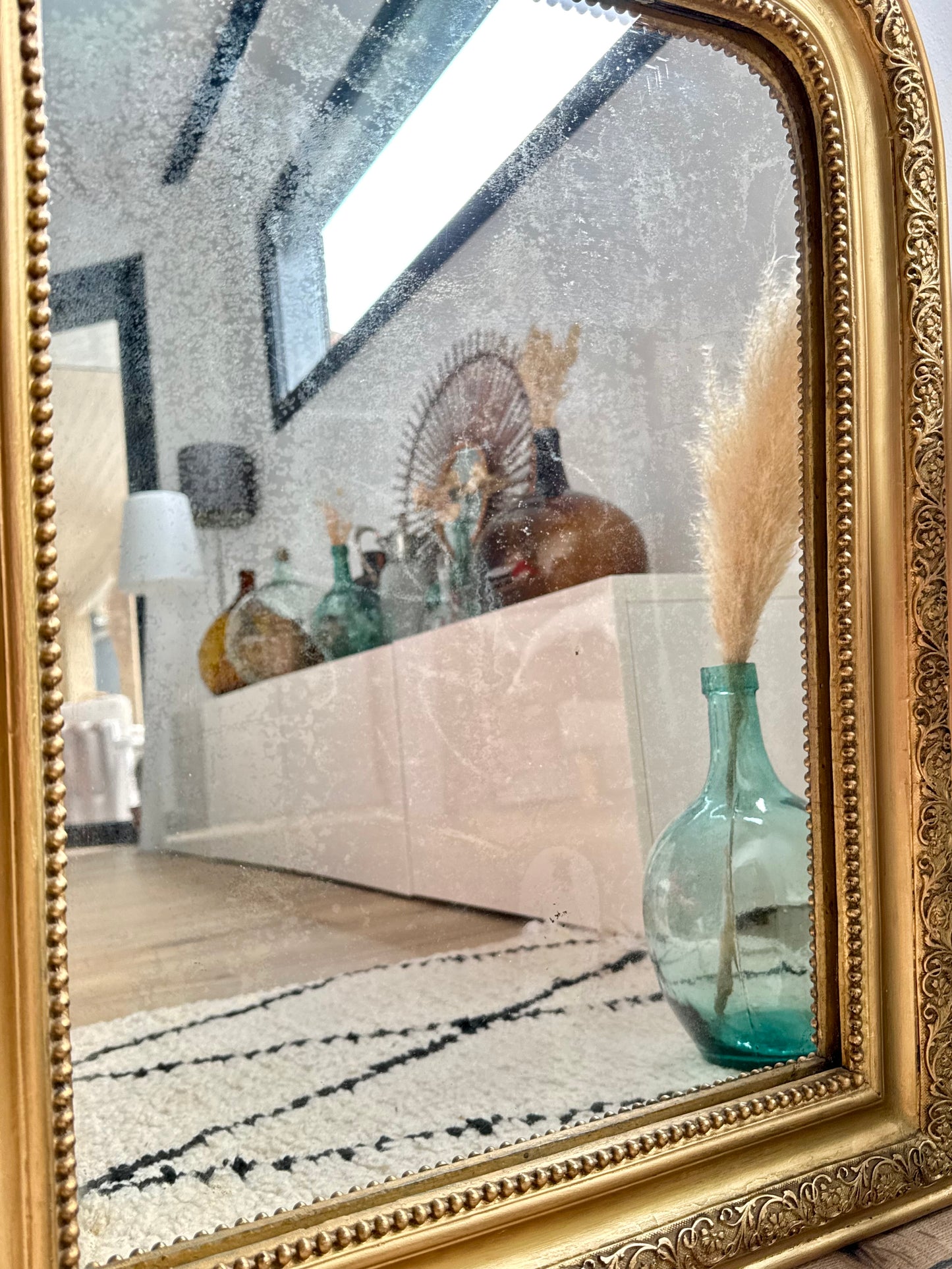 Miroir ancien doré Louis Philippe