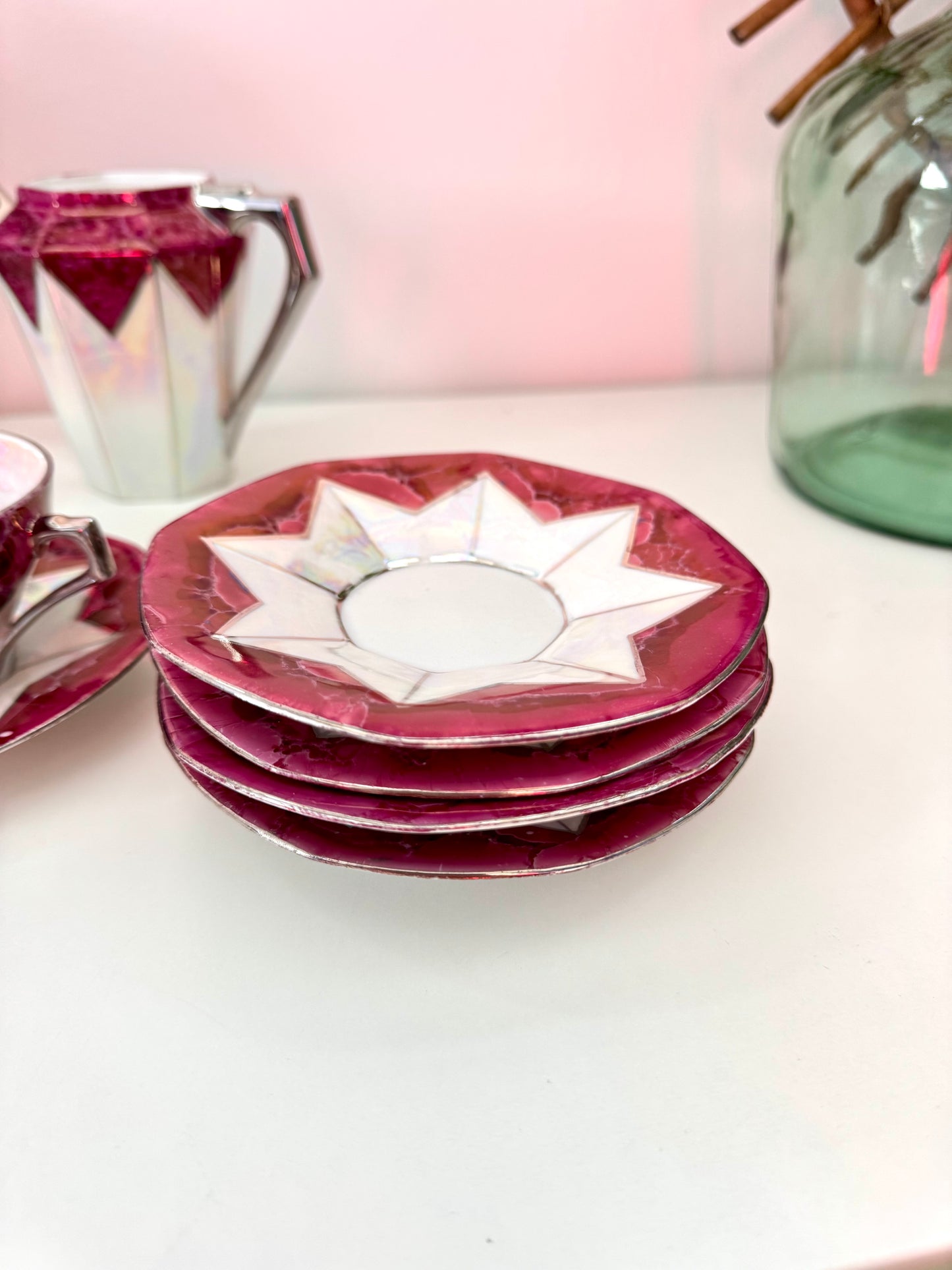 Service à café/thé Art déco, Porcelaine de Saxe