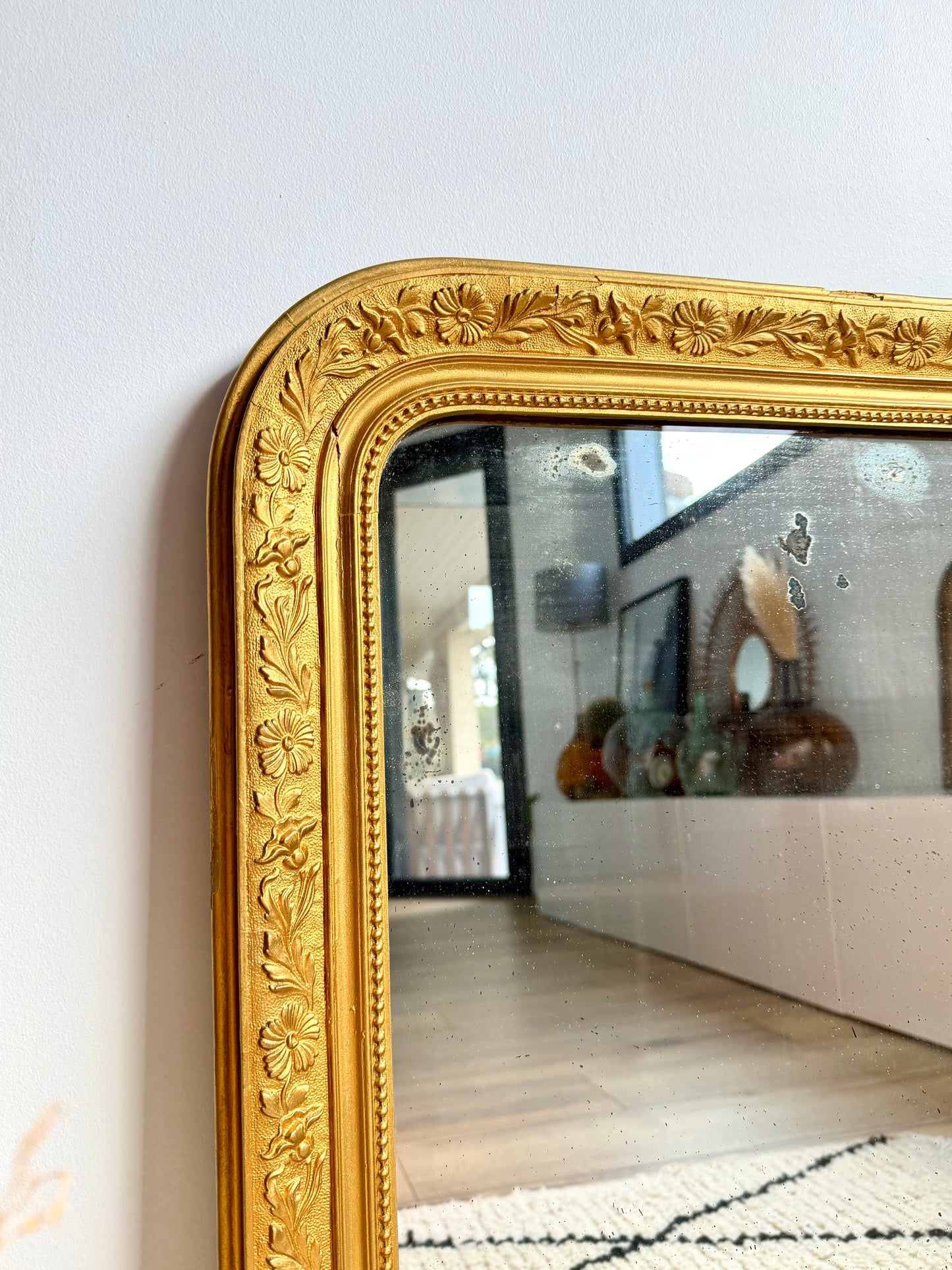 Miroir ancien doré Louis Philippe